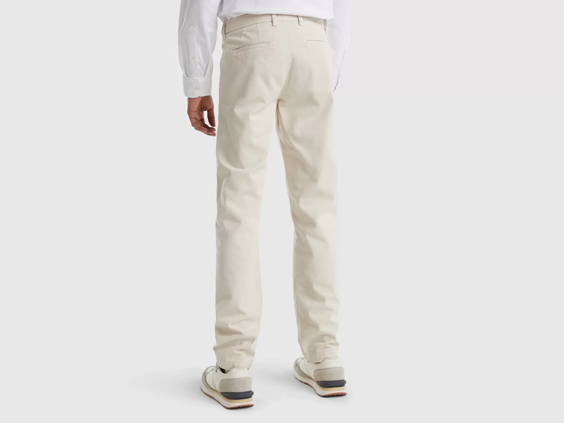 Benetton Chino Slim Fit In Cotone Stretch Beige Cheap