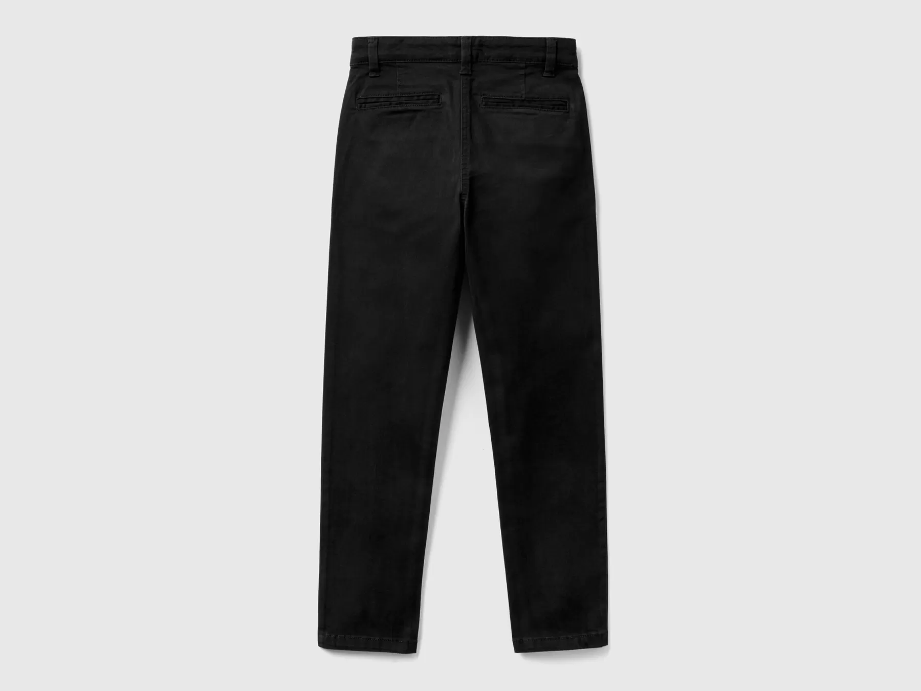 Benetton Chino Slim Fit In Cotone Stretch Nero Sale