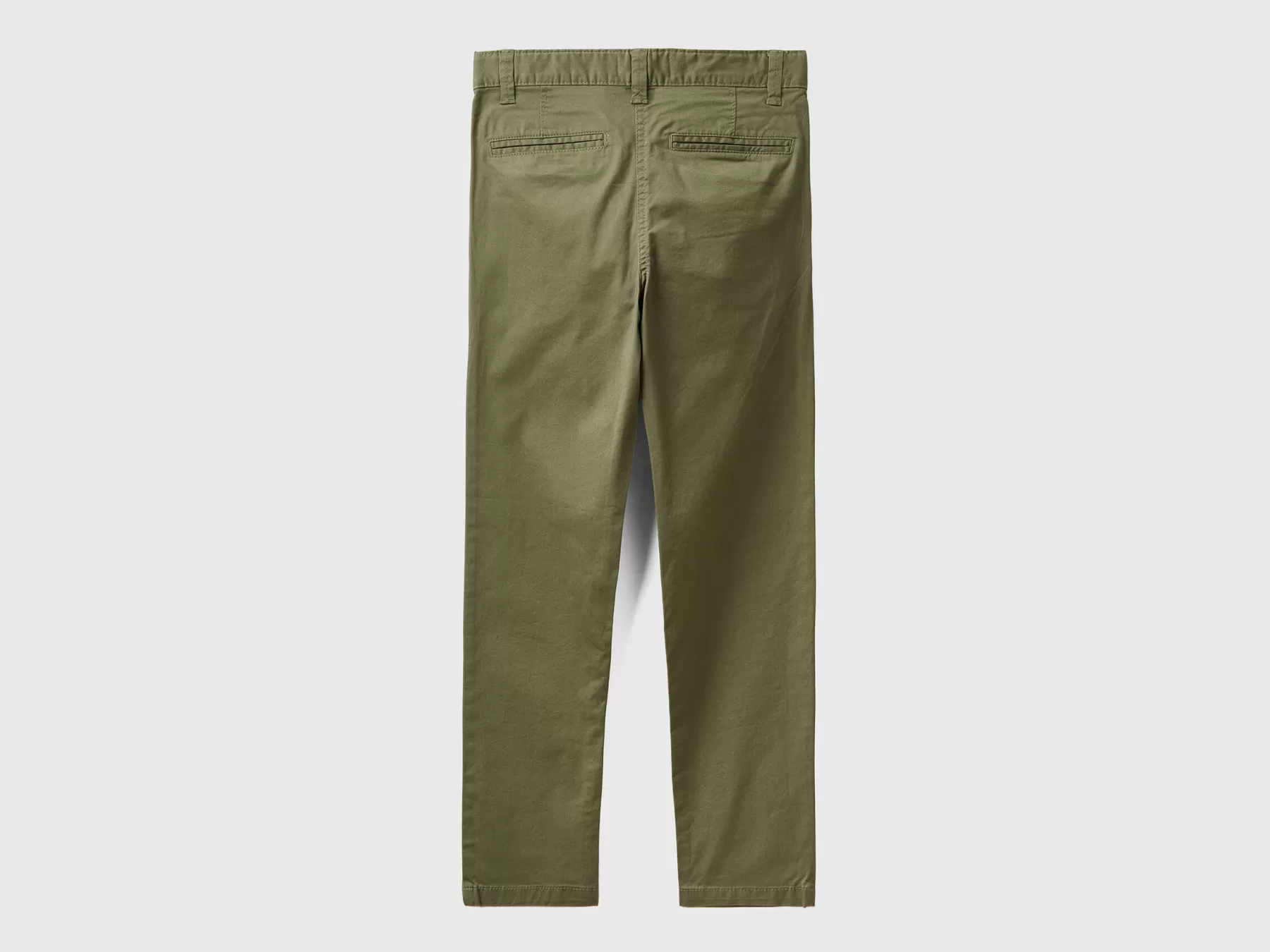 Benetton Chino Slim Fit In Cotone Stretch Verde Militare Best Sale