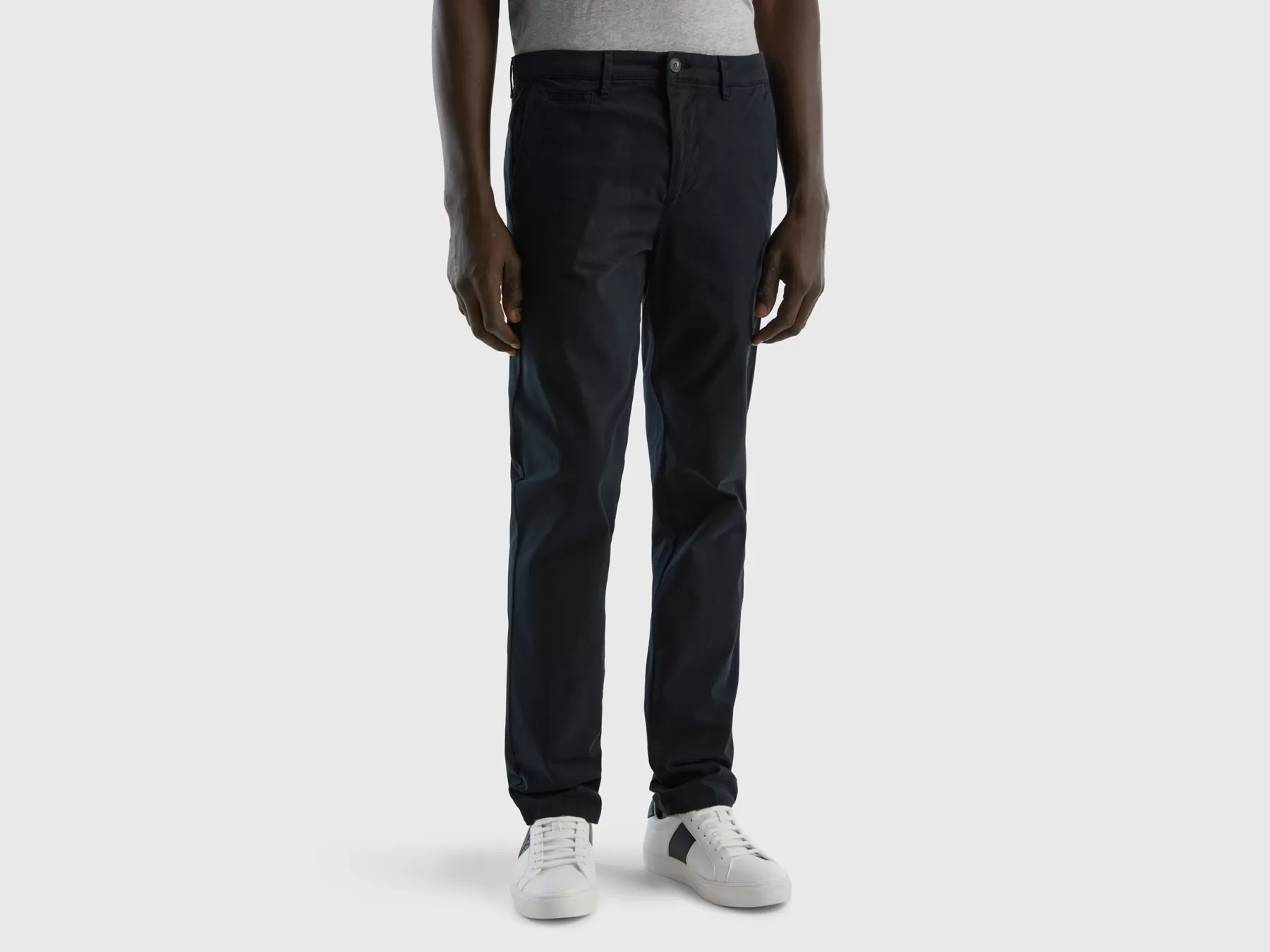 Benetton Chino Slim Fit Neri Nero Outlet