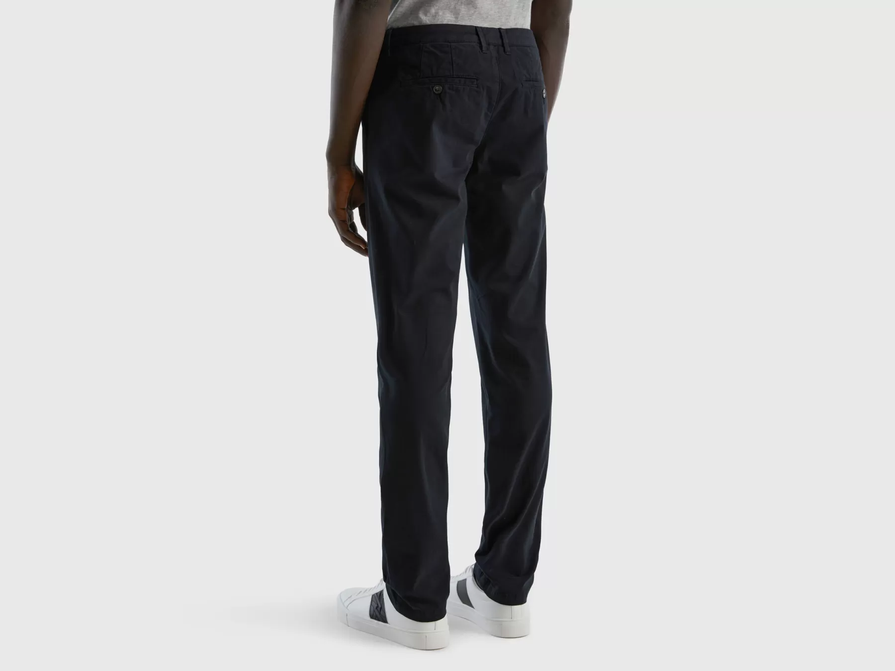 Benetton Chino Slim Fit Neri Nero Outlet