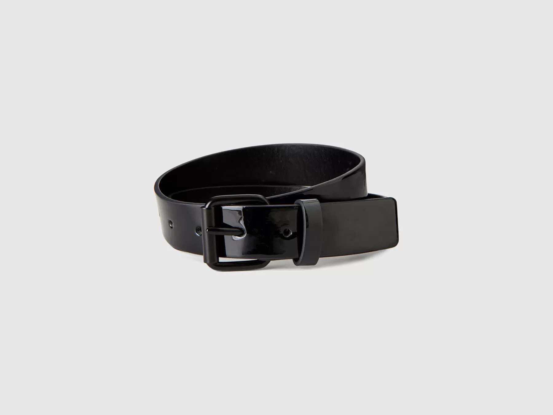 Benetton Cintura In Vernice Nero Clearance