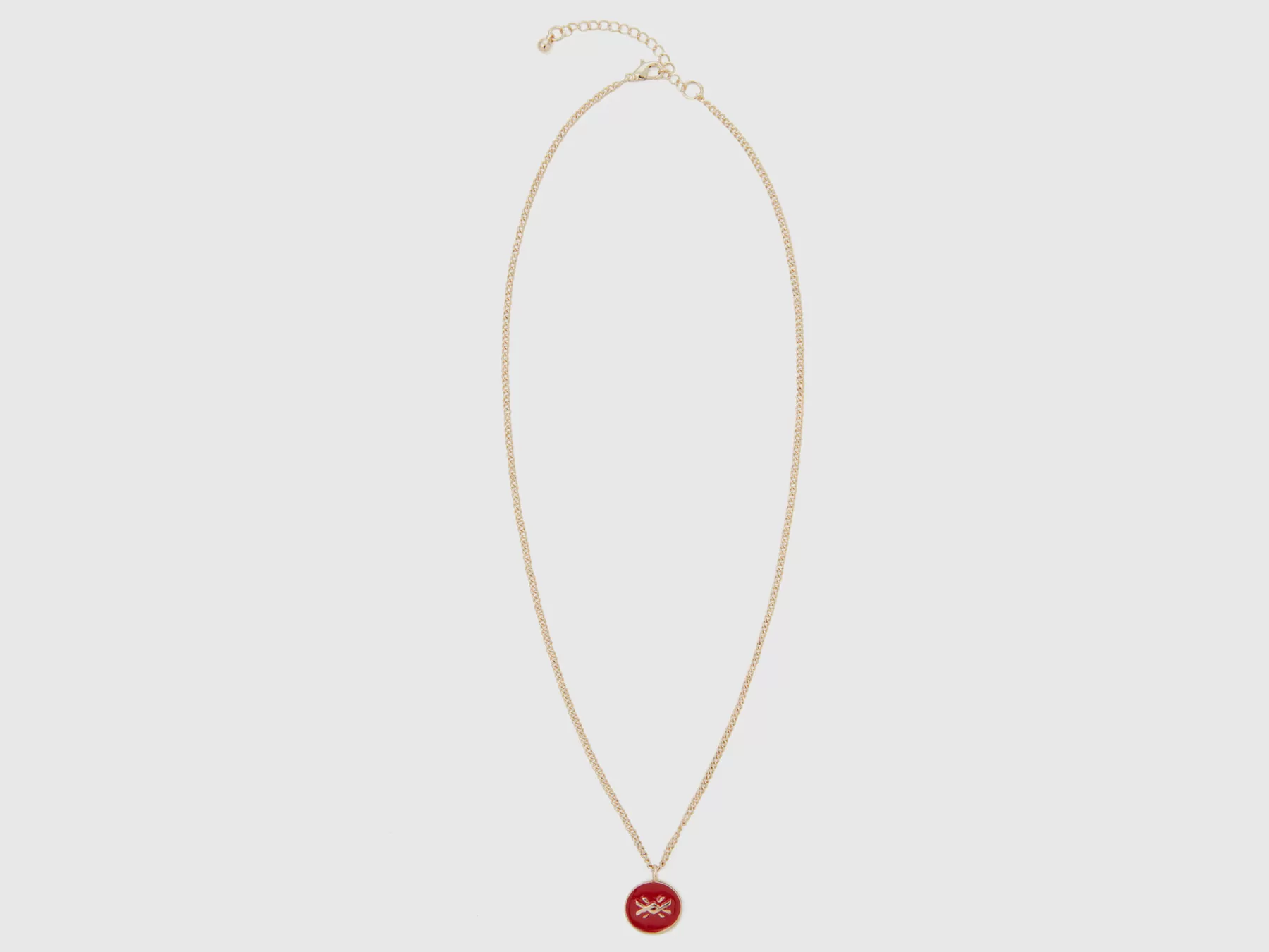 Benetton Collana Con Pendente Rosso Corallo Flash Sale