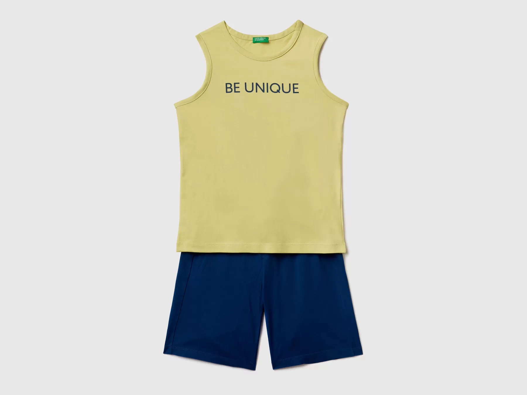 Benetton Completo Canotta E Bermuda Giallo Shop