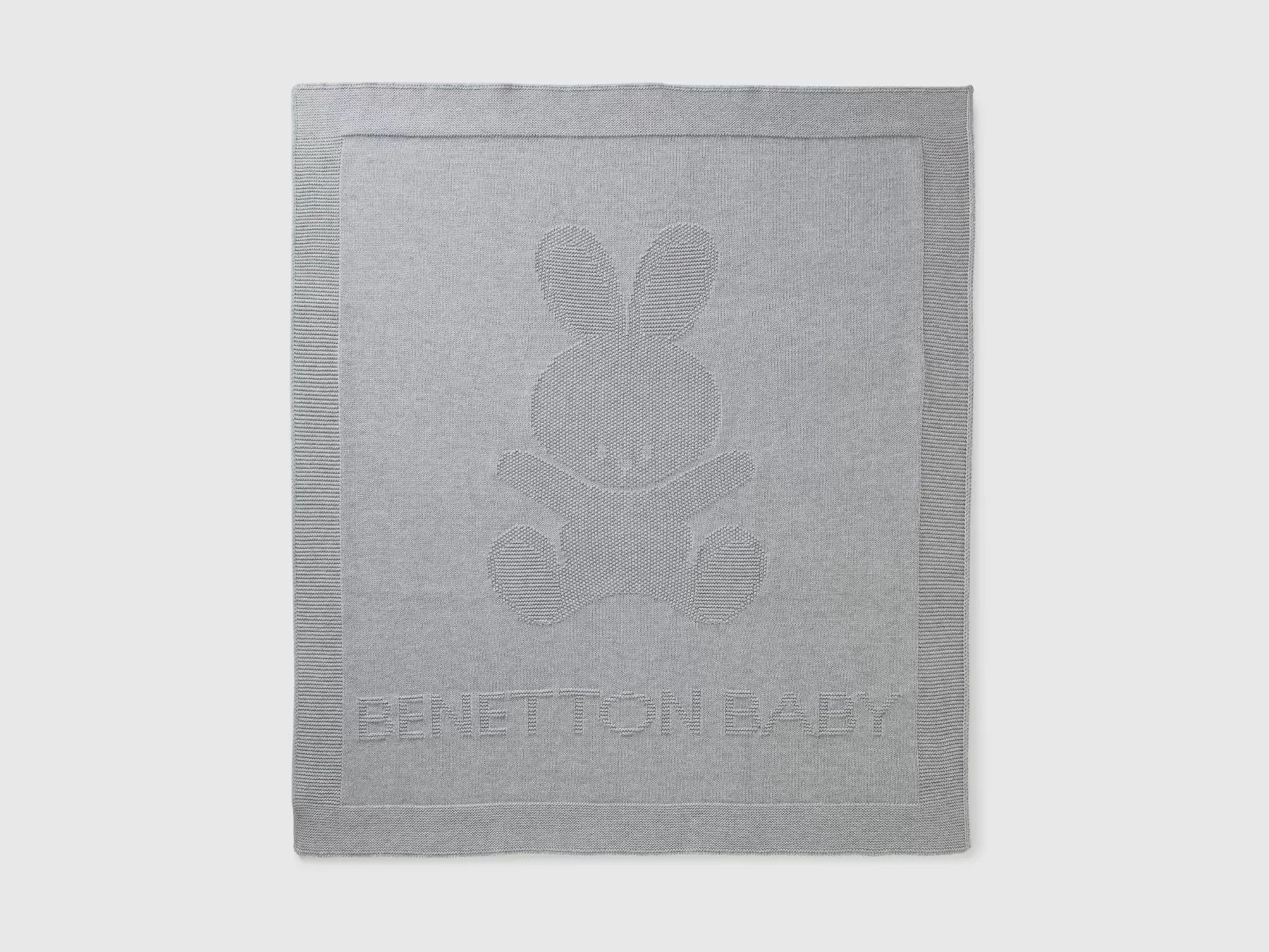 Benetton Copertina Baby In Puro Cotone Grigio Chiaro Clearance