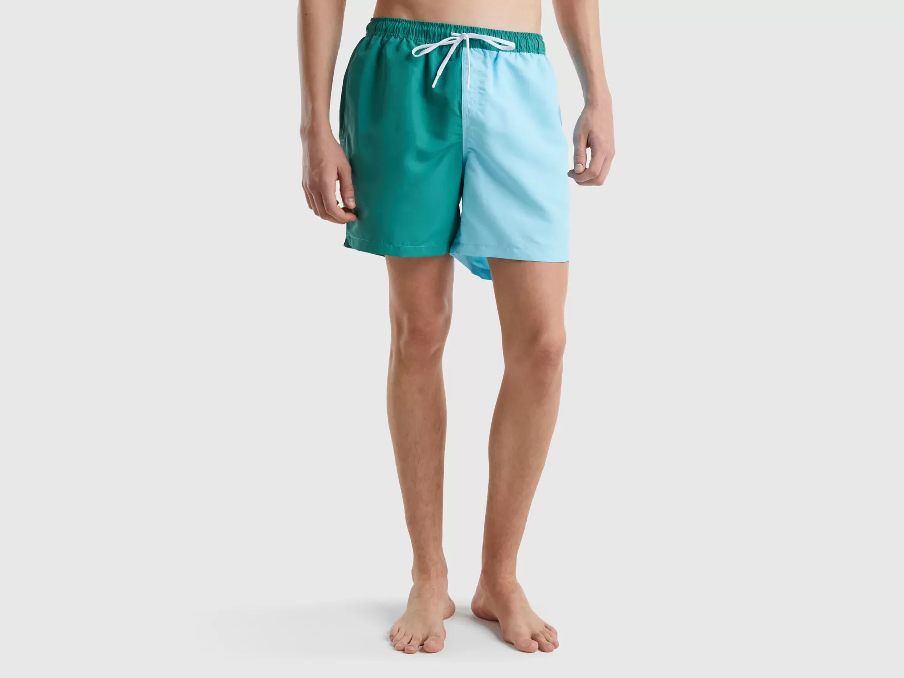 Benetton Costume Boxer Color Block Verde Hot