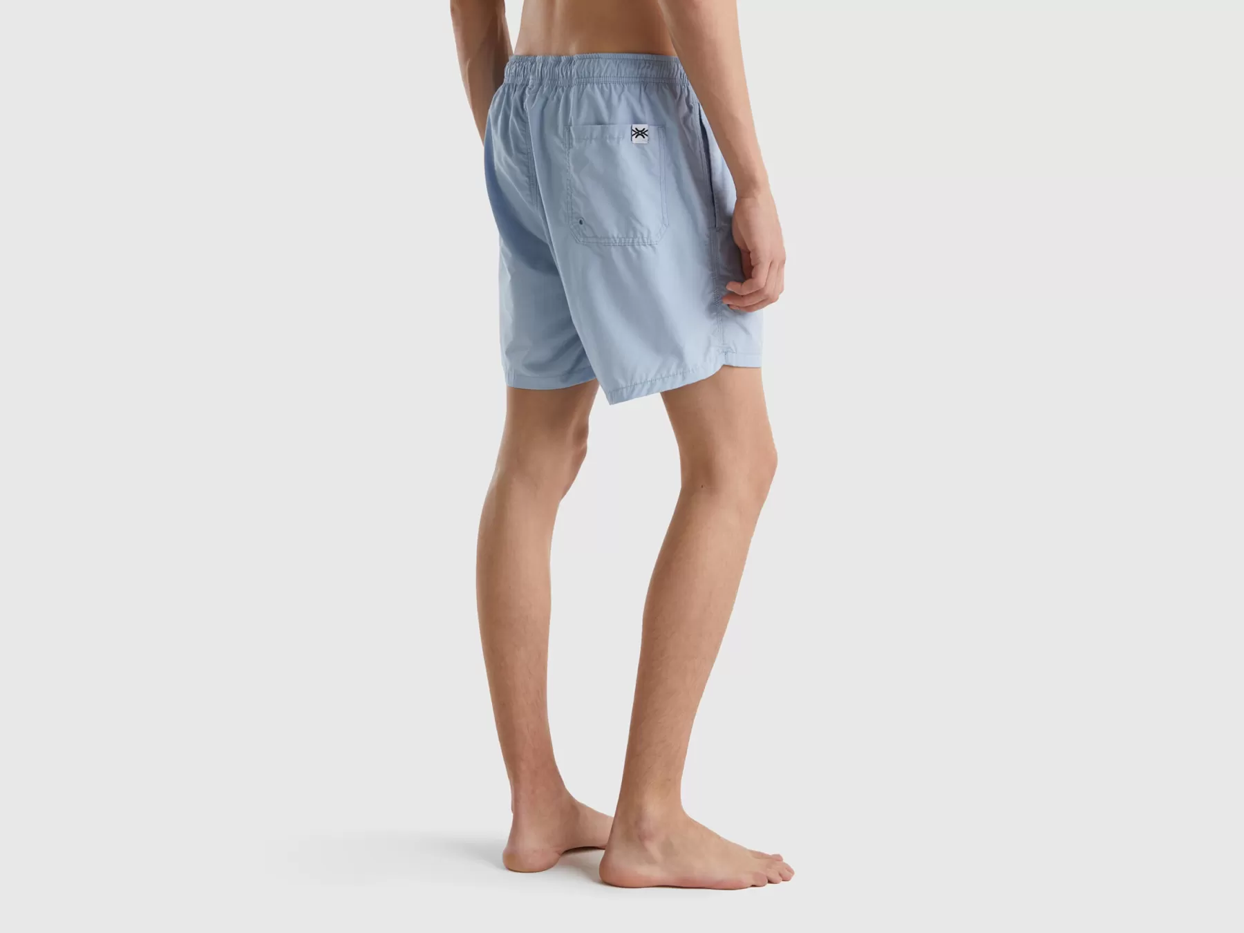 Benetton Costume Boxer In Misto Cotone Riciclato Celeste Discount