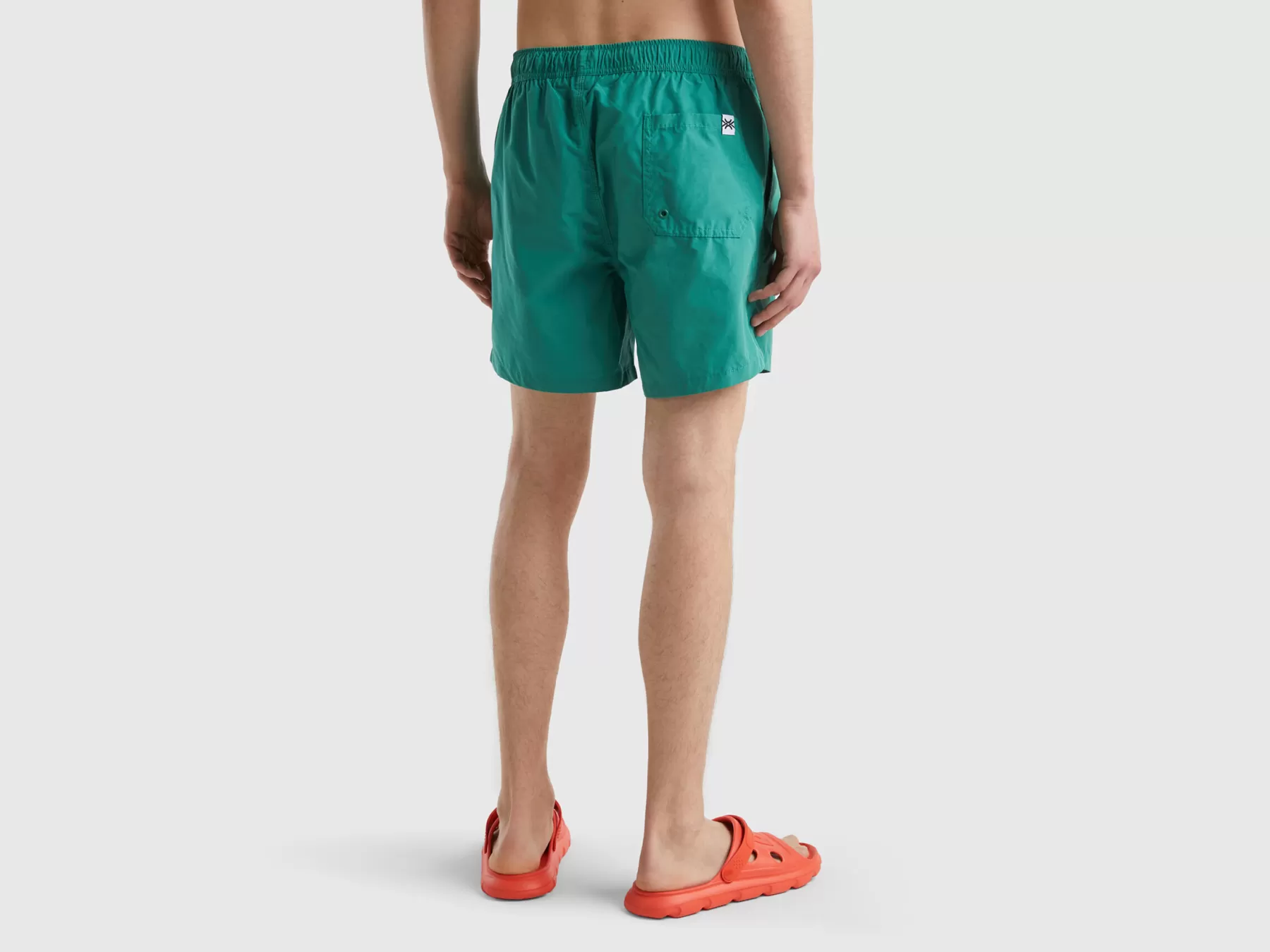 Benetton Costume Boxer In Misto Cotone Riciclato Verde Scuro Sale