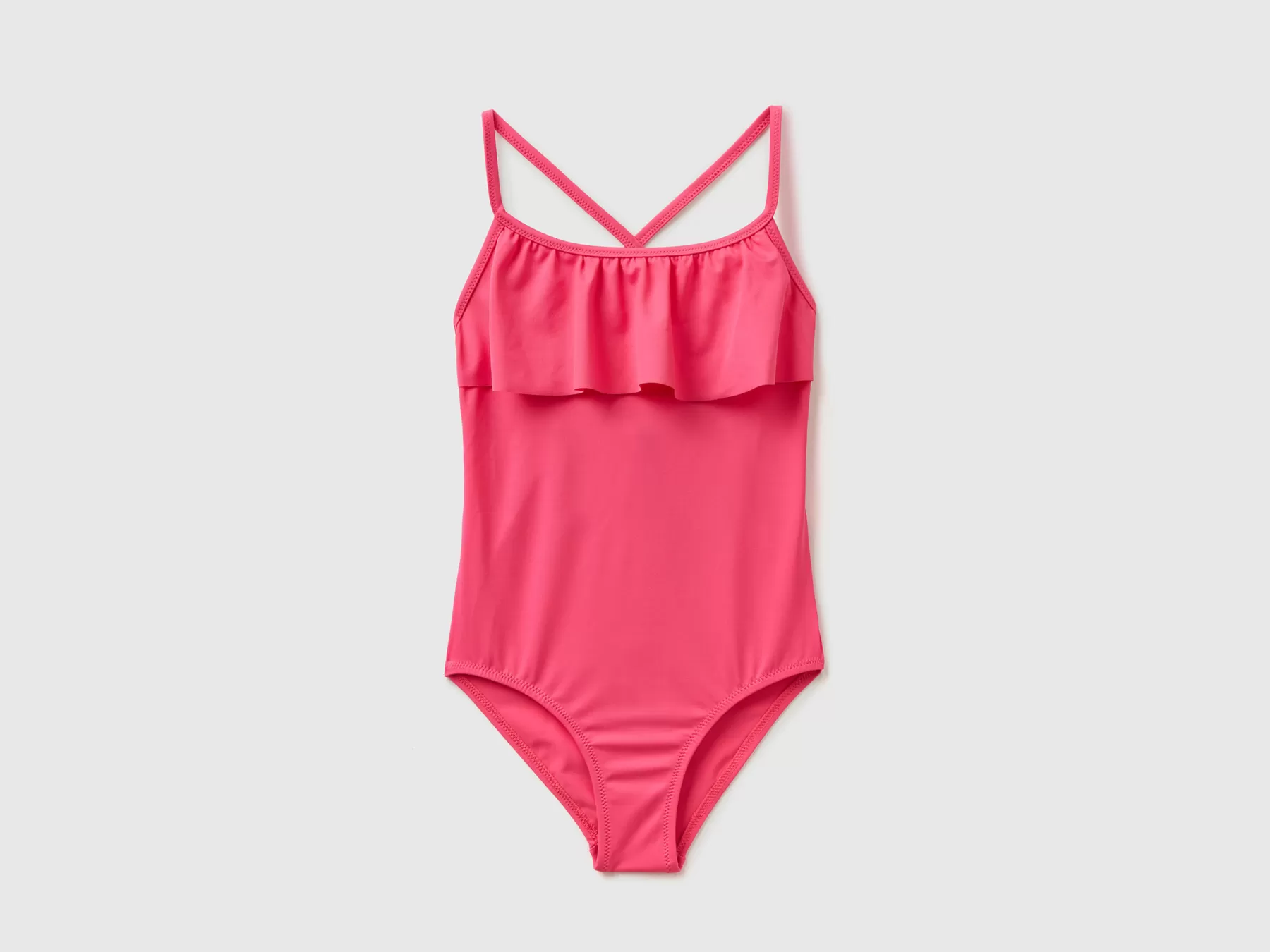 Benetton Costume Intero Con Balza In Econyl® Fucsia Store