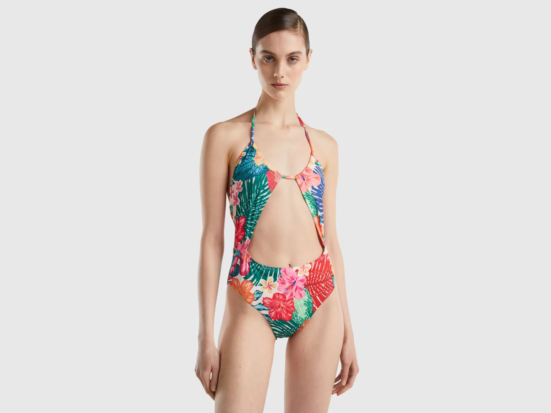 Benetton Costume Trikini A Fiori Multi-Color Clearance