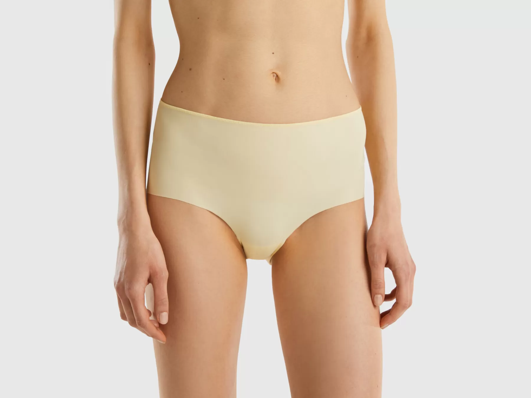 Benetton Culotte Fianco Alto Con Pizzo Giallo Flash Sale