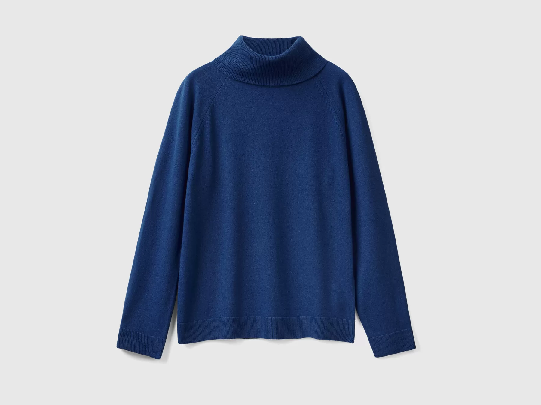 Benetton Dolcevita Blu Notte In Misto Lana E Cashmere Blu Scuro Sale