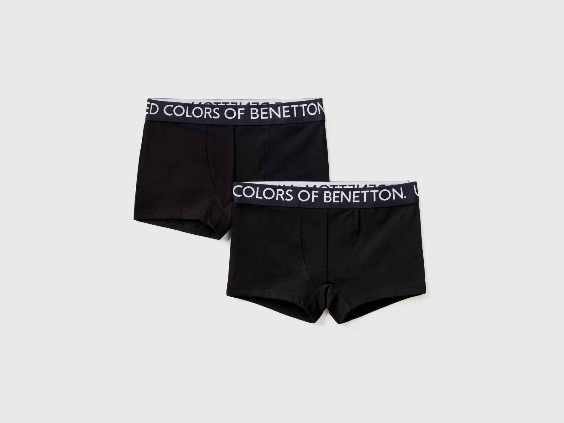 Benetton Due Boxer Con Elastico Logato Nero Store