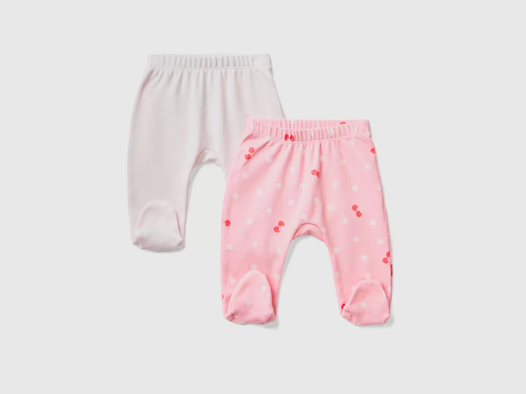 Benetton Due Ghettine In Cotone Bio Rosa Sale