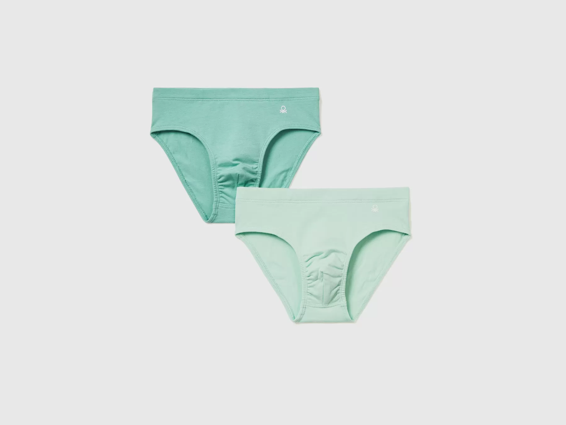 Benetton Due Slip In Cotone Elasticizzato Verde Hot