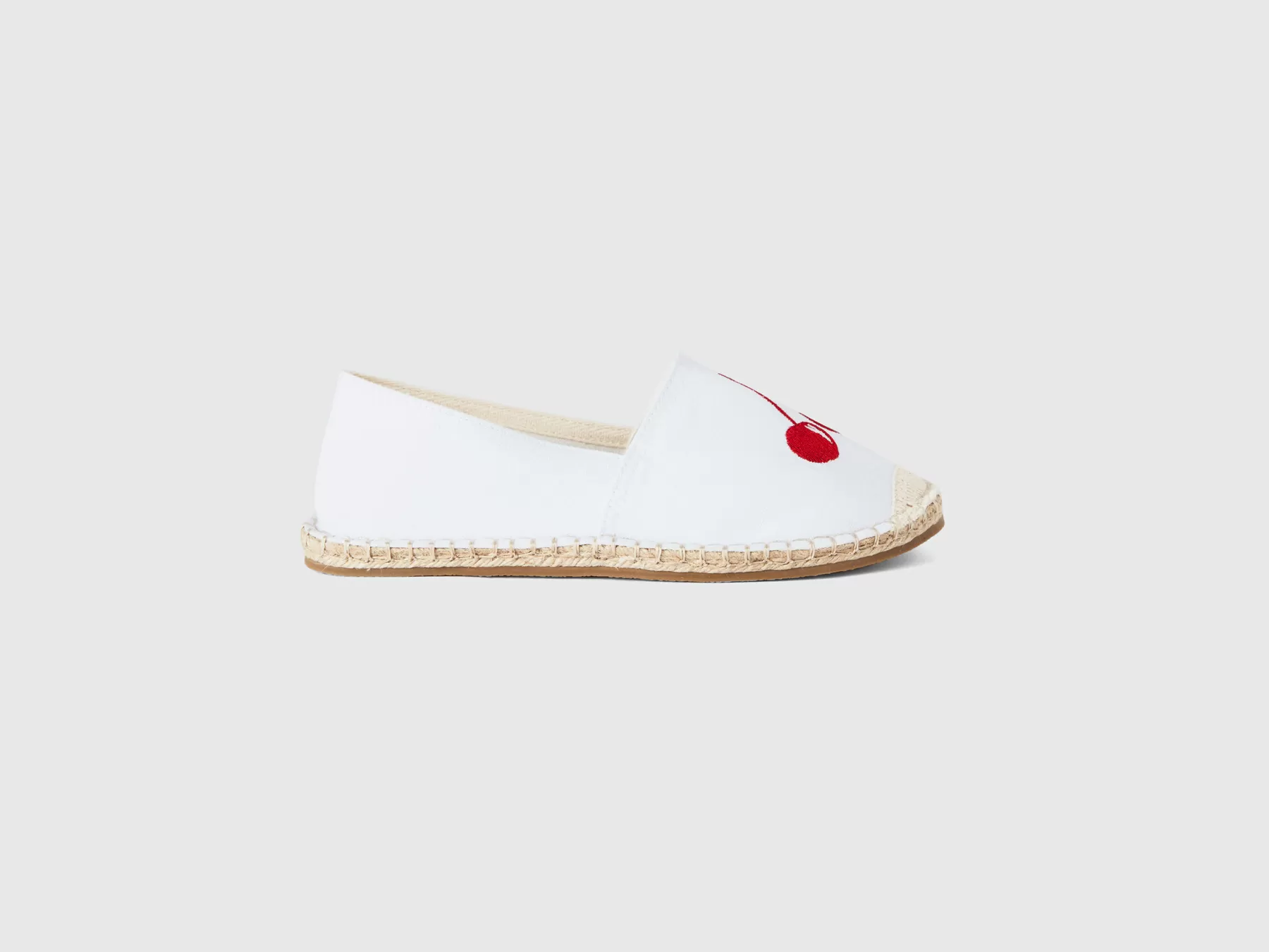 Benetton Espadrillas Bianche Con Pattern Ciliegia Bianco Cheap