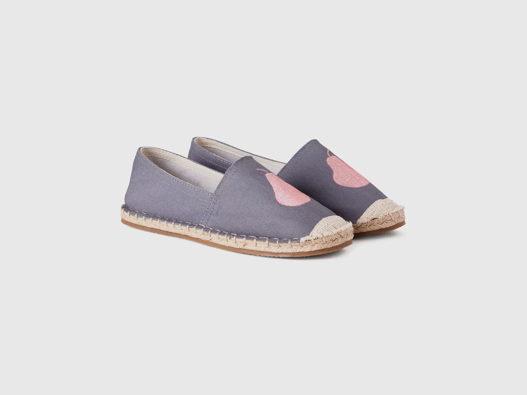 Benetton Espadrillas Grigie Con Pattern Pera Grigio Shop