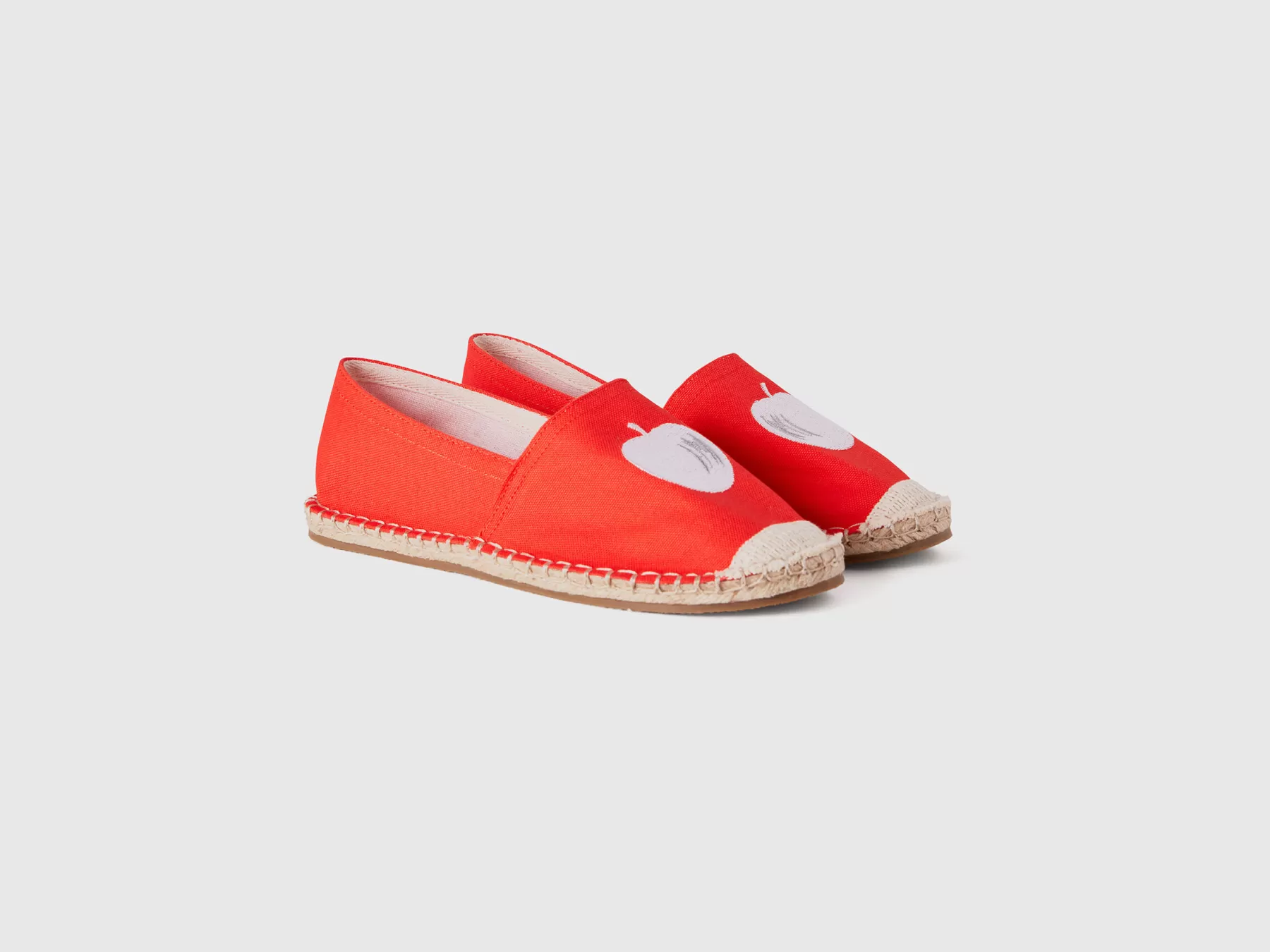 Benetton Espadrillas Rosse Con Pattern Mela Rosso Best Sale