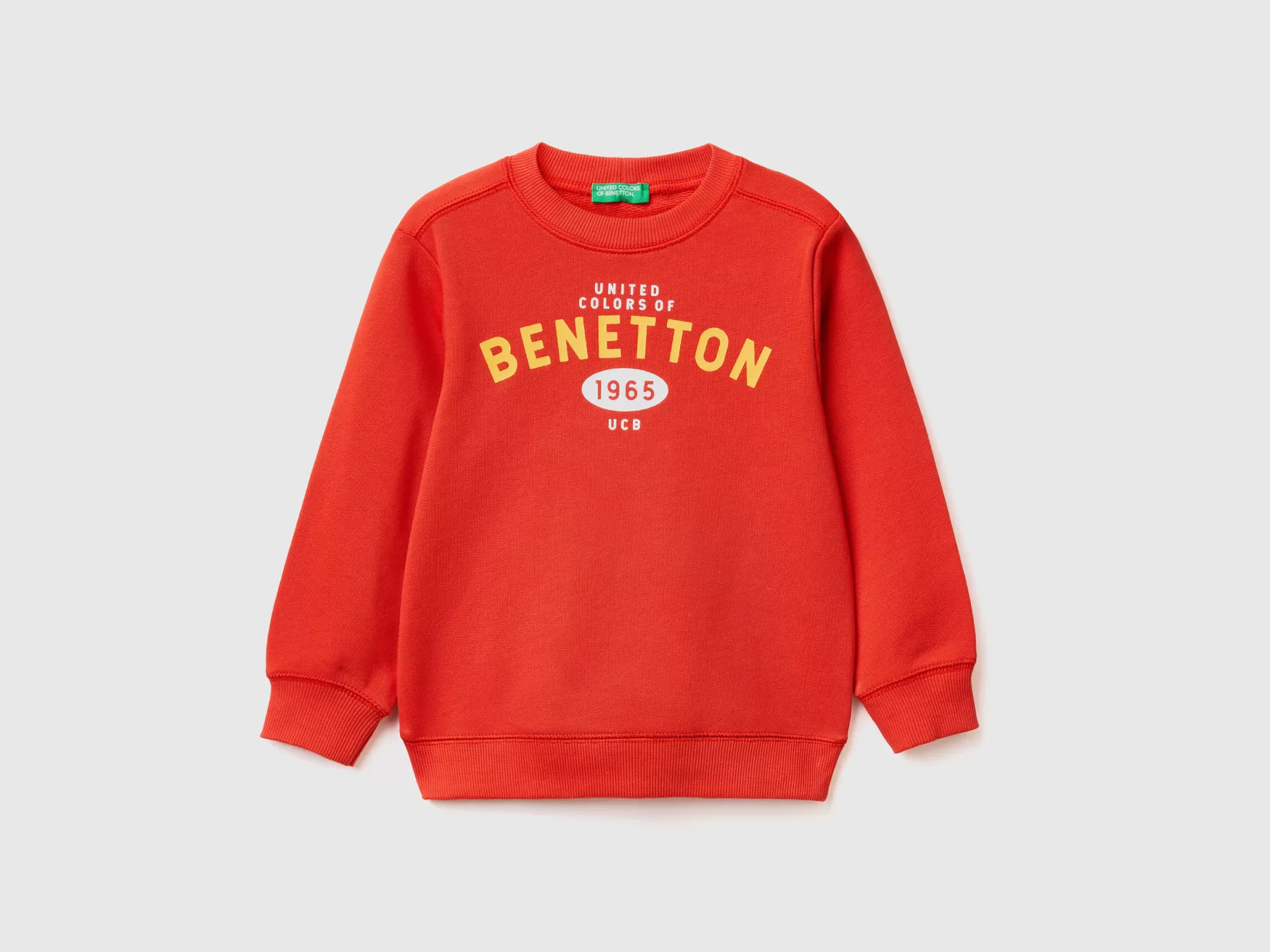 Benetton Felpa 100% Cotone Biologico Rosso Store