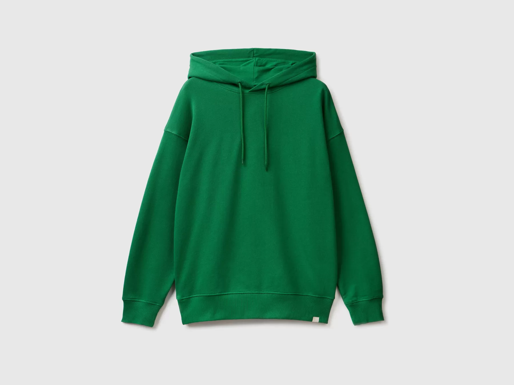 Benetton Felpa 100% Cotone Con Cappuccio Verde Scuro Flash Sale