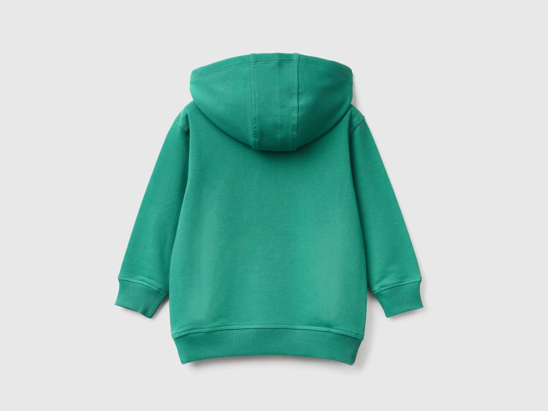 Benetton Felpa Con Cappuccio In Cotone Bio Stretch Verde Scuro Cheap