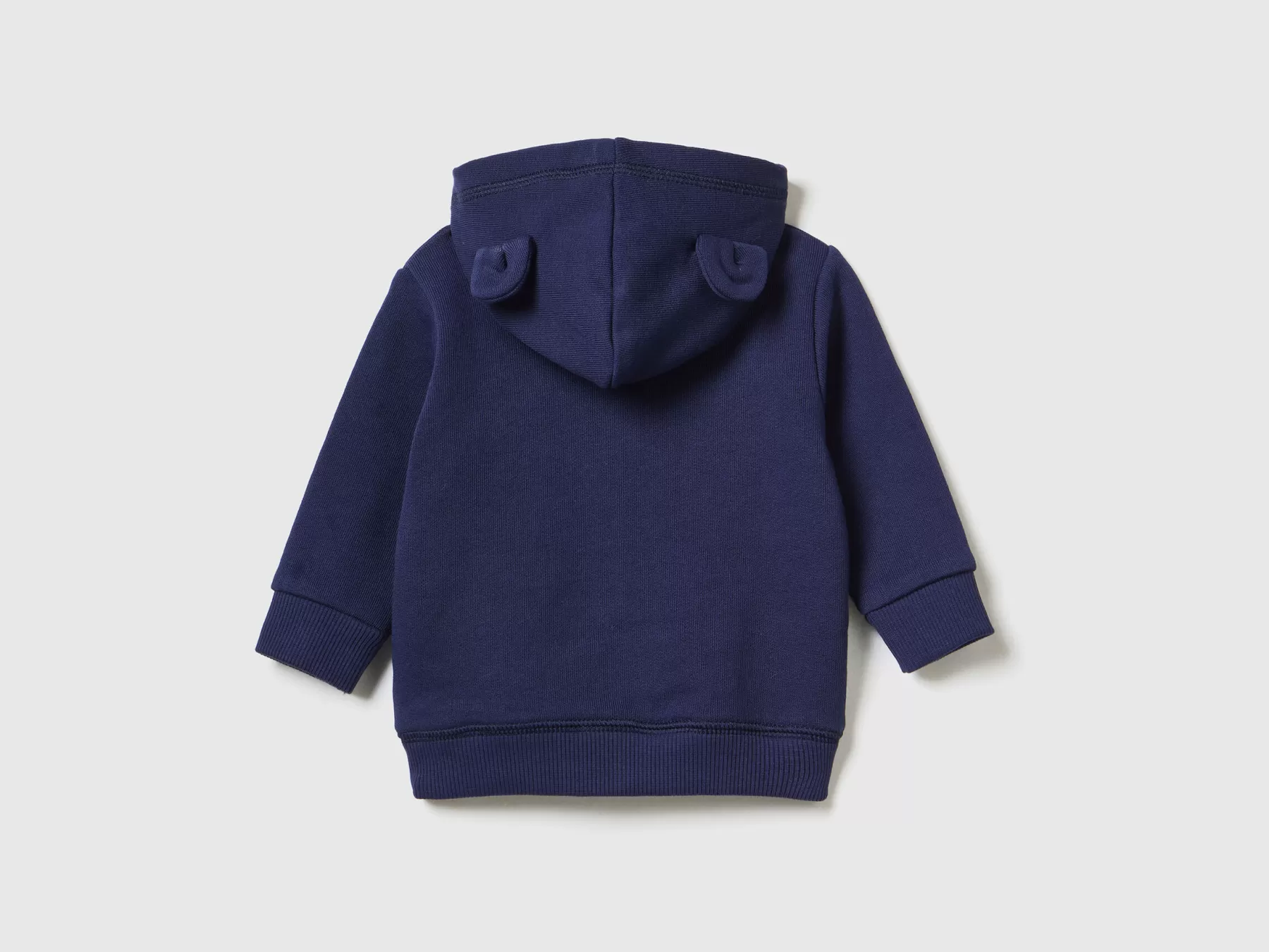 Benetton Felpa Con Cappuccio In Cotone Biologico Blu Scuro Best Sale