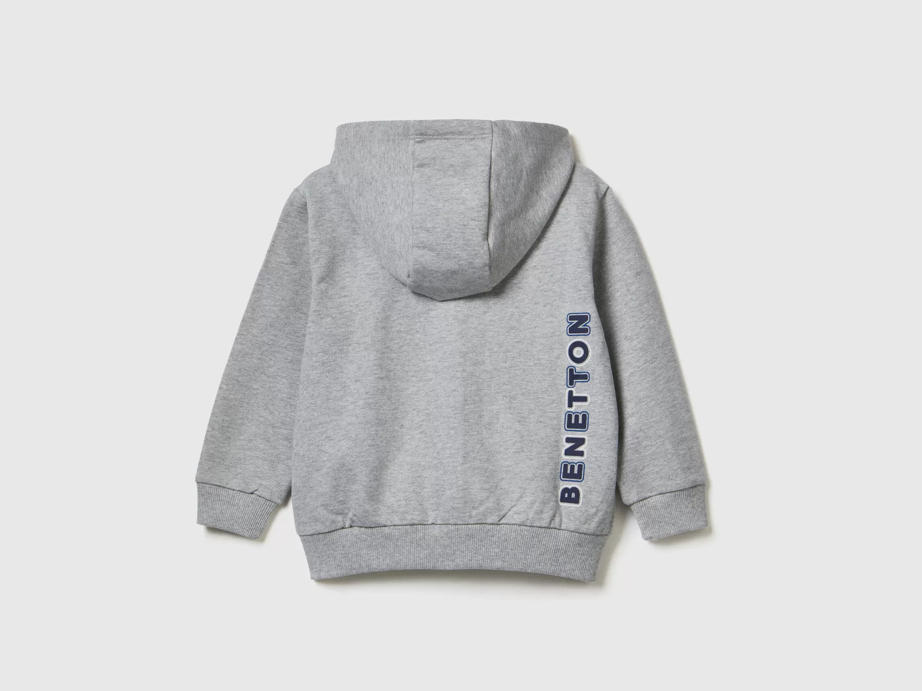 Benetton Felpa Con Logo E Cappuccio Grigio Chiaro Best