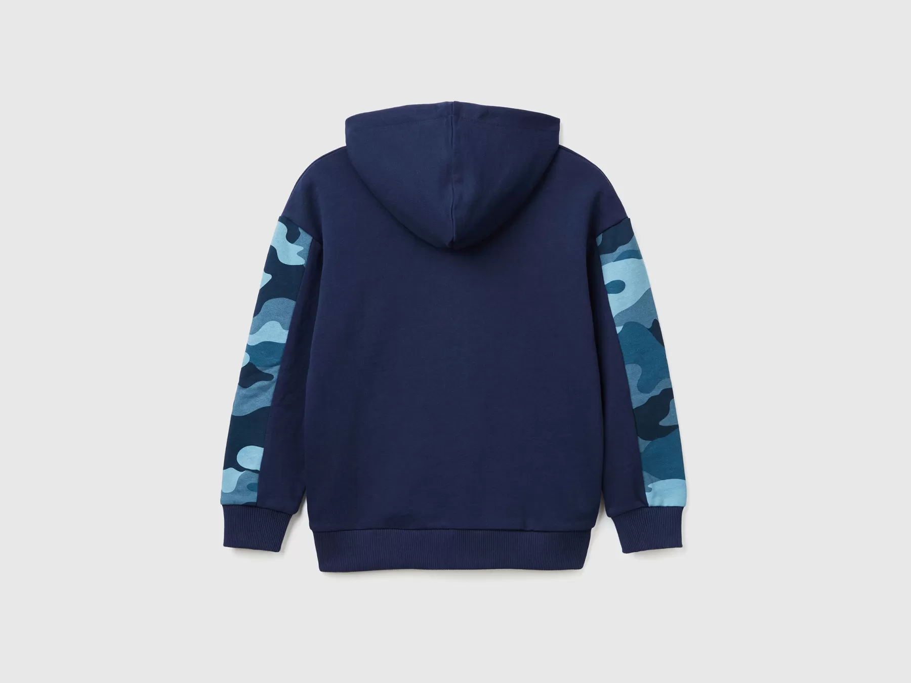 Benetton Felpa Con Manica Camouflage Blu Scuro Best