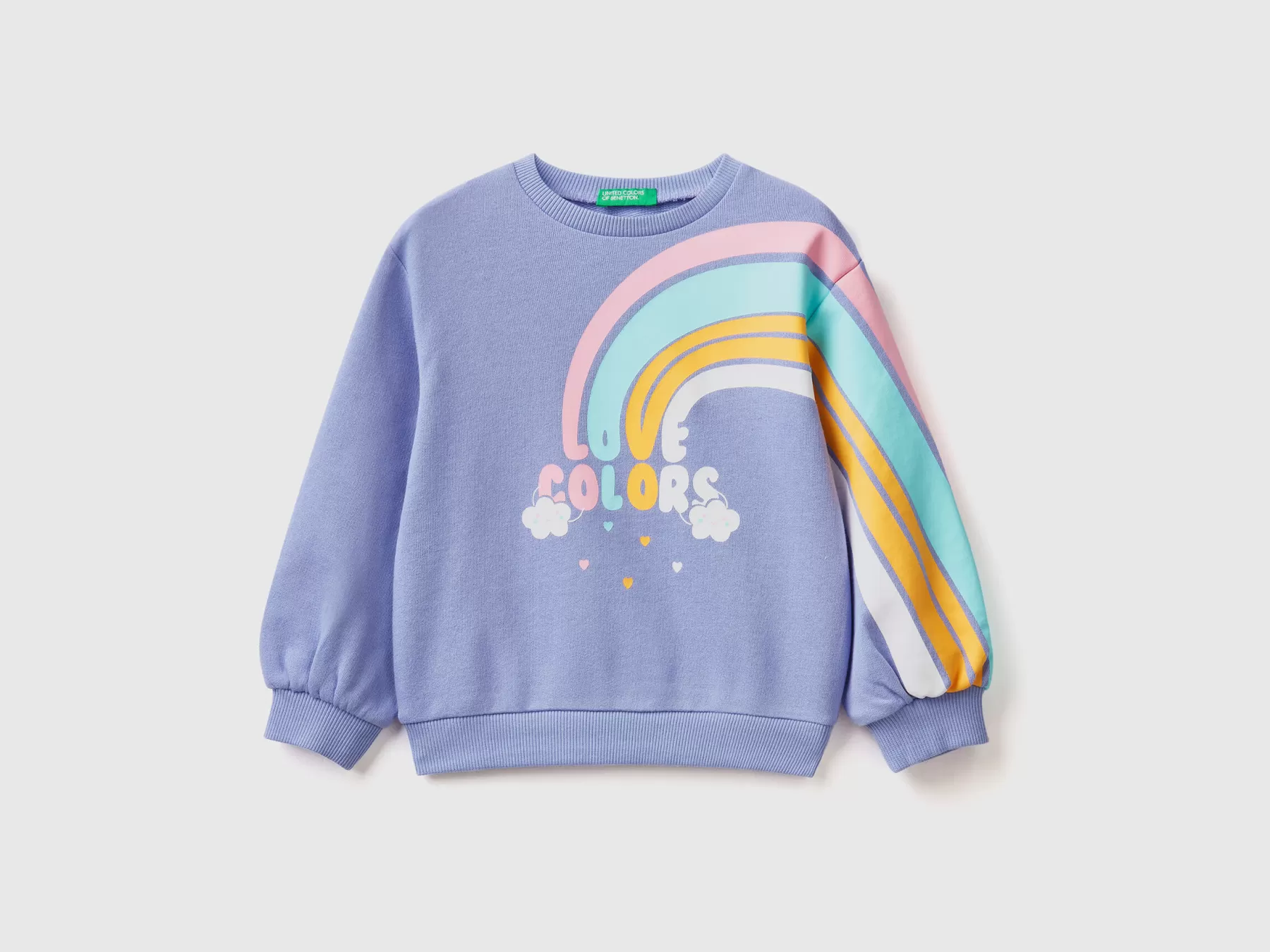 Benetton Felpa Con Stampa Arcobaleno Pervinca Sale