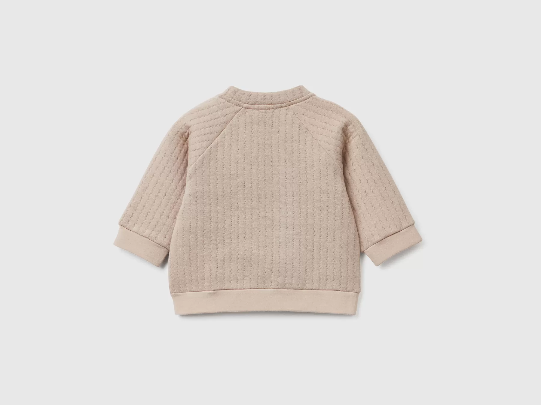 Benetton Felpa Leggera Effetto Trapuntato Beige Flash Sale