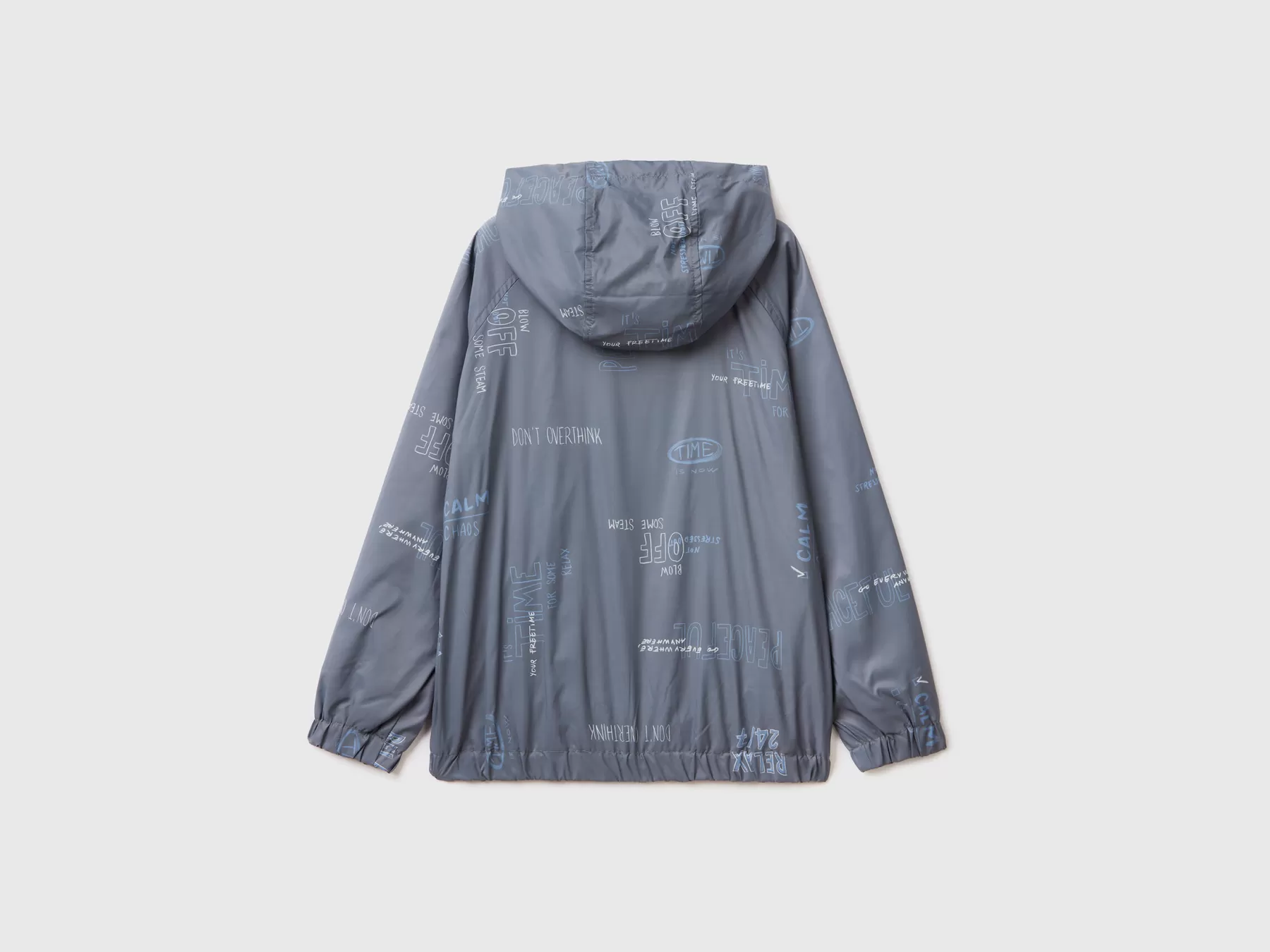 Benetton Giacca Fantasia "Rain Defender" Grigio New