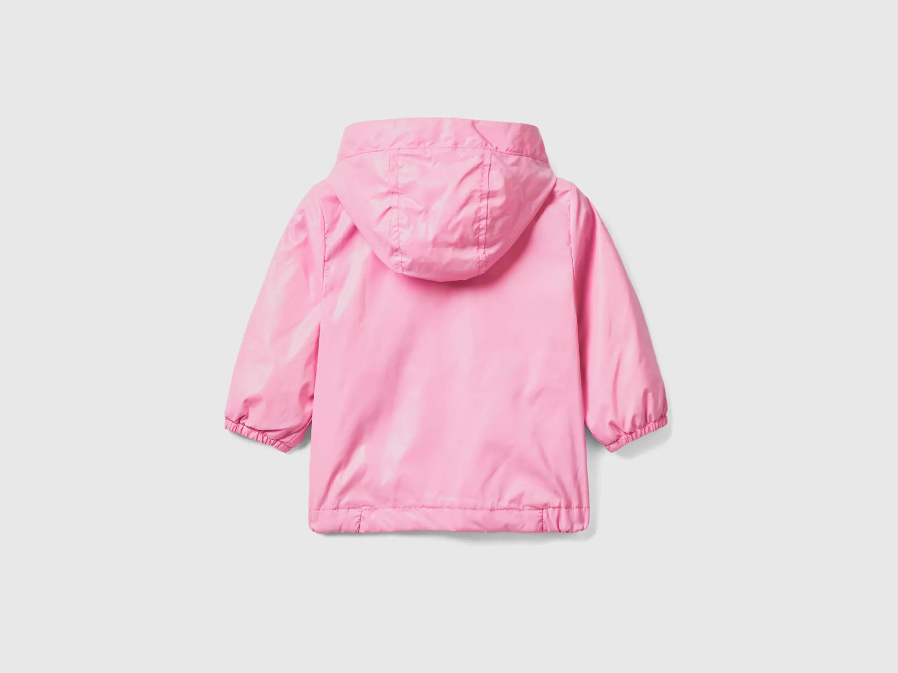 Benetton Giacca Leggera Con Cappuccio Rosa Fashion