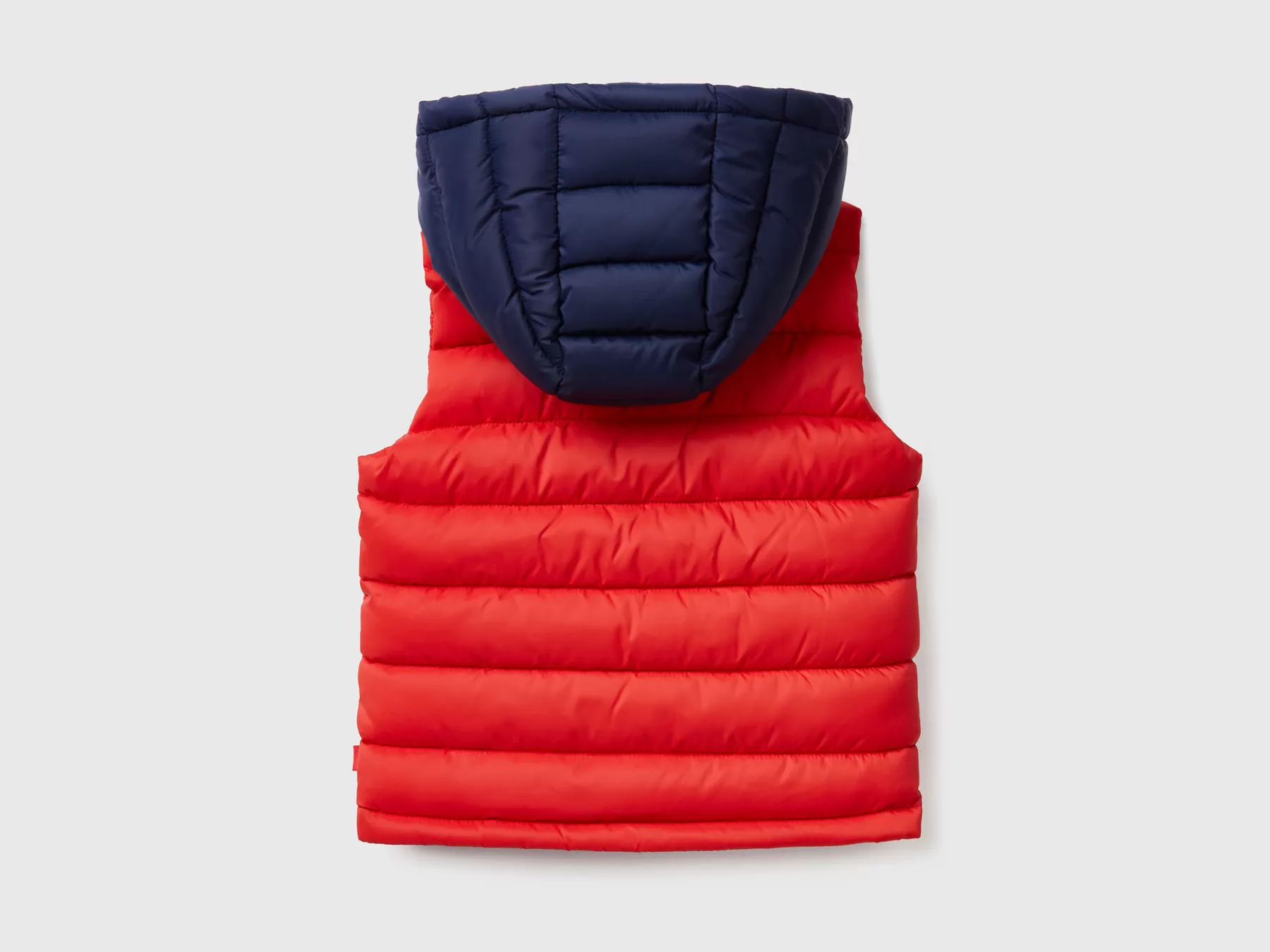 Benetton Gilet Imbottito Color Block Rosso Best