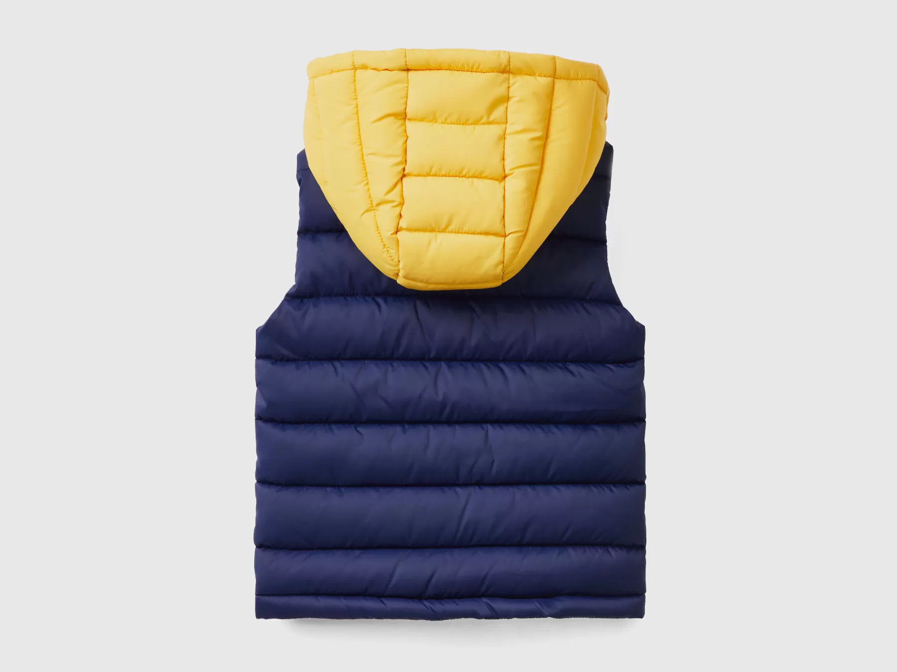 Benetton Gilet Imbottito Color Block Blu Scuro Flash Sale