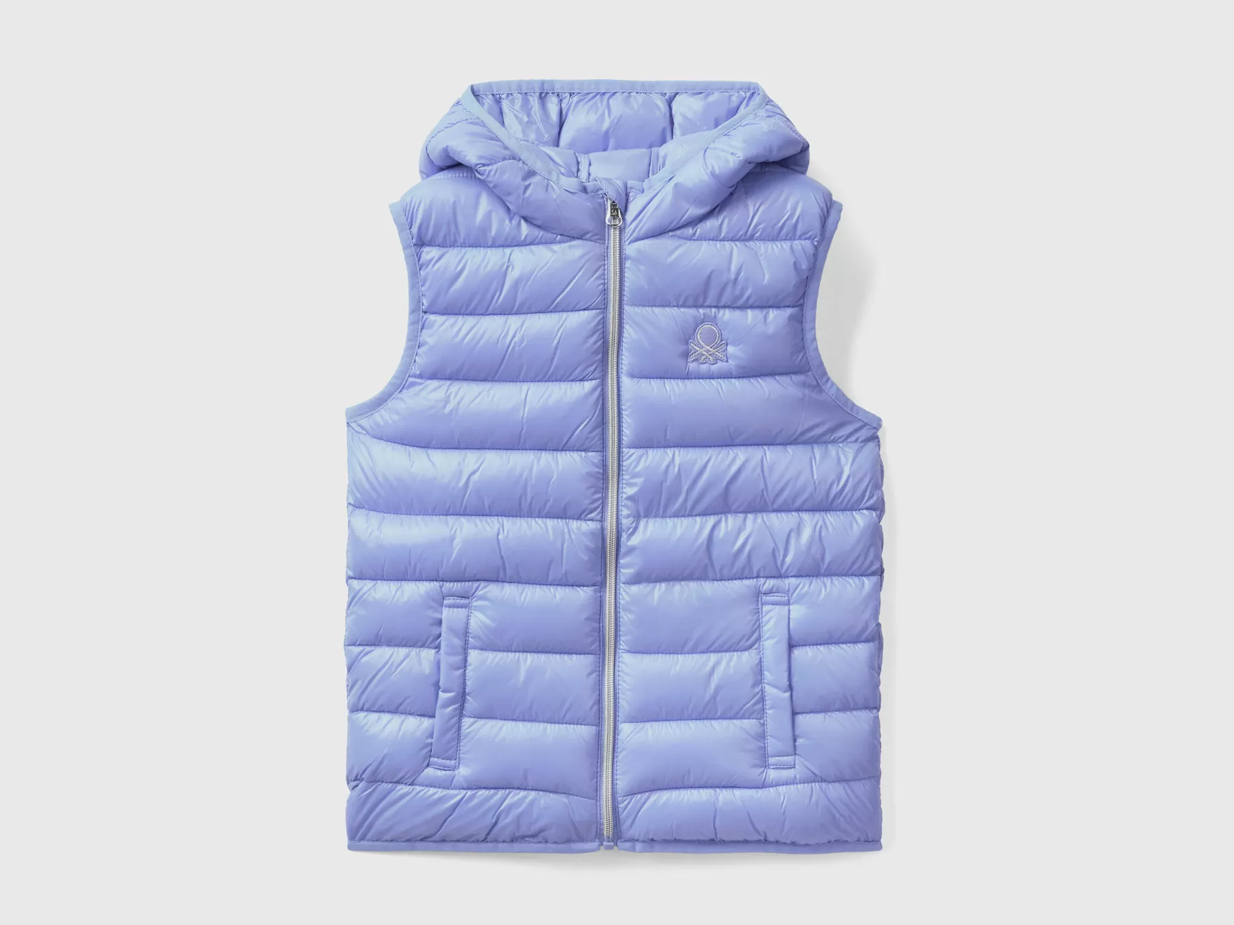 Benetton Gilet Imbottito Con Cappuccio Pervinca Store