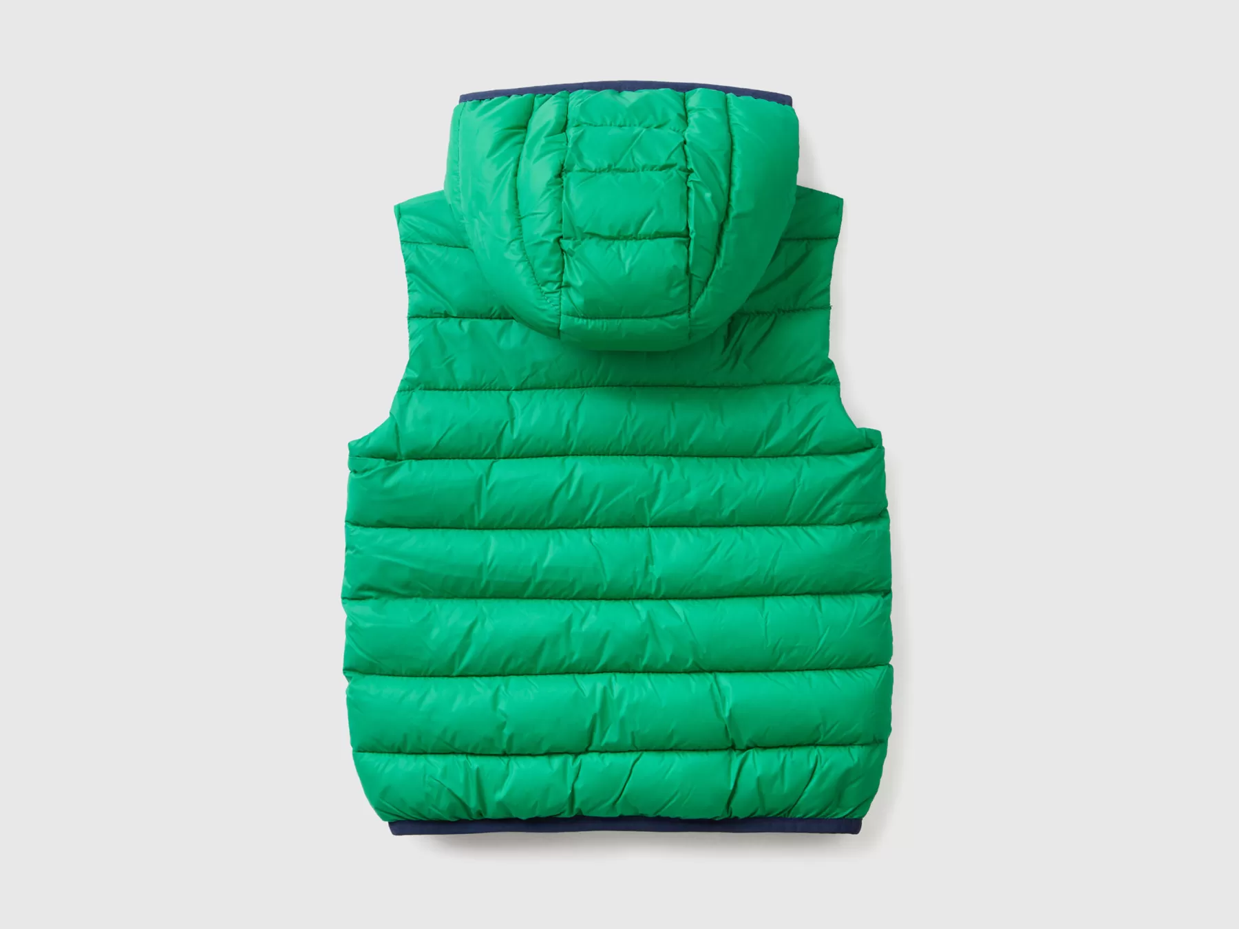 Benetton Gilet Imbottito Con Cappuccio Verde Sale