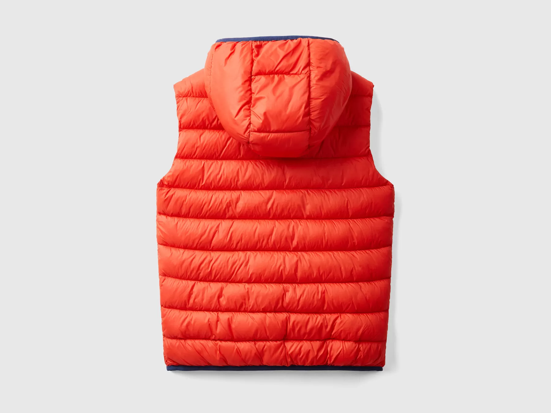 Benetton Gilet Imbottito Con Cappuccio Rosso Online