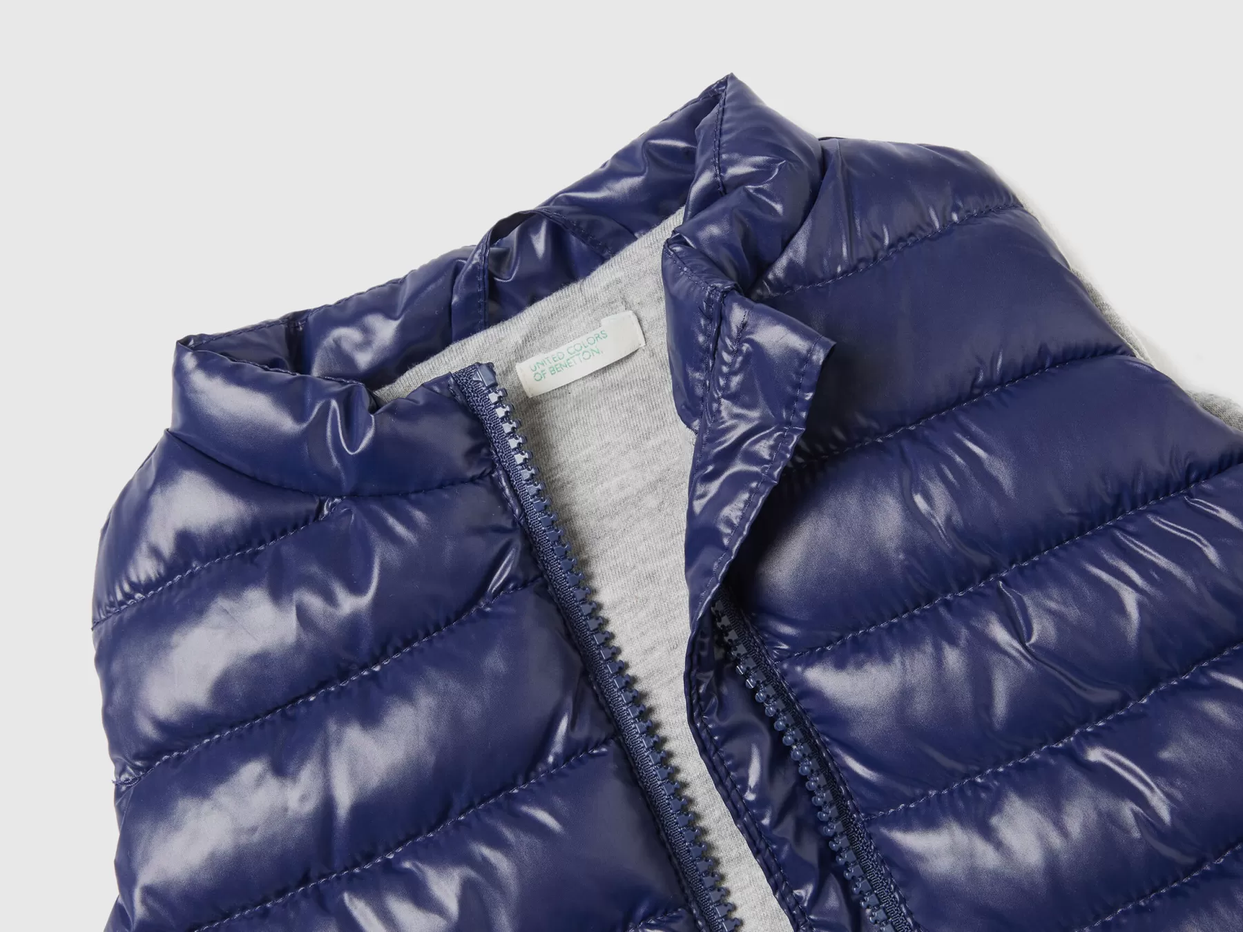 Benetton Gilet Imbottito In Tessuto Tecnico Blu Scuro Clearance