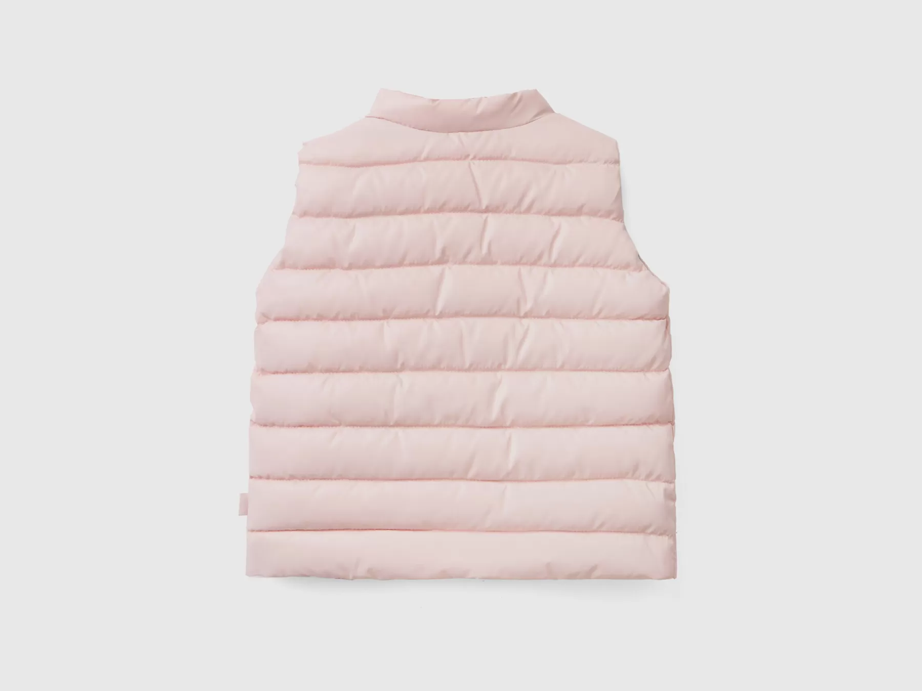 Benetton Gilet Imbottito In Tessuto Tecnico Rosa Tenue Cheap