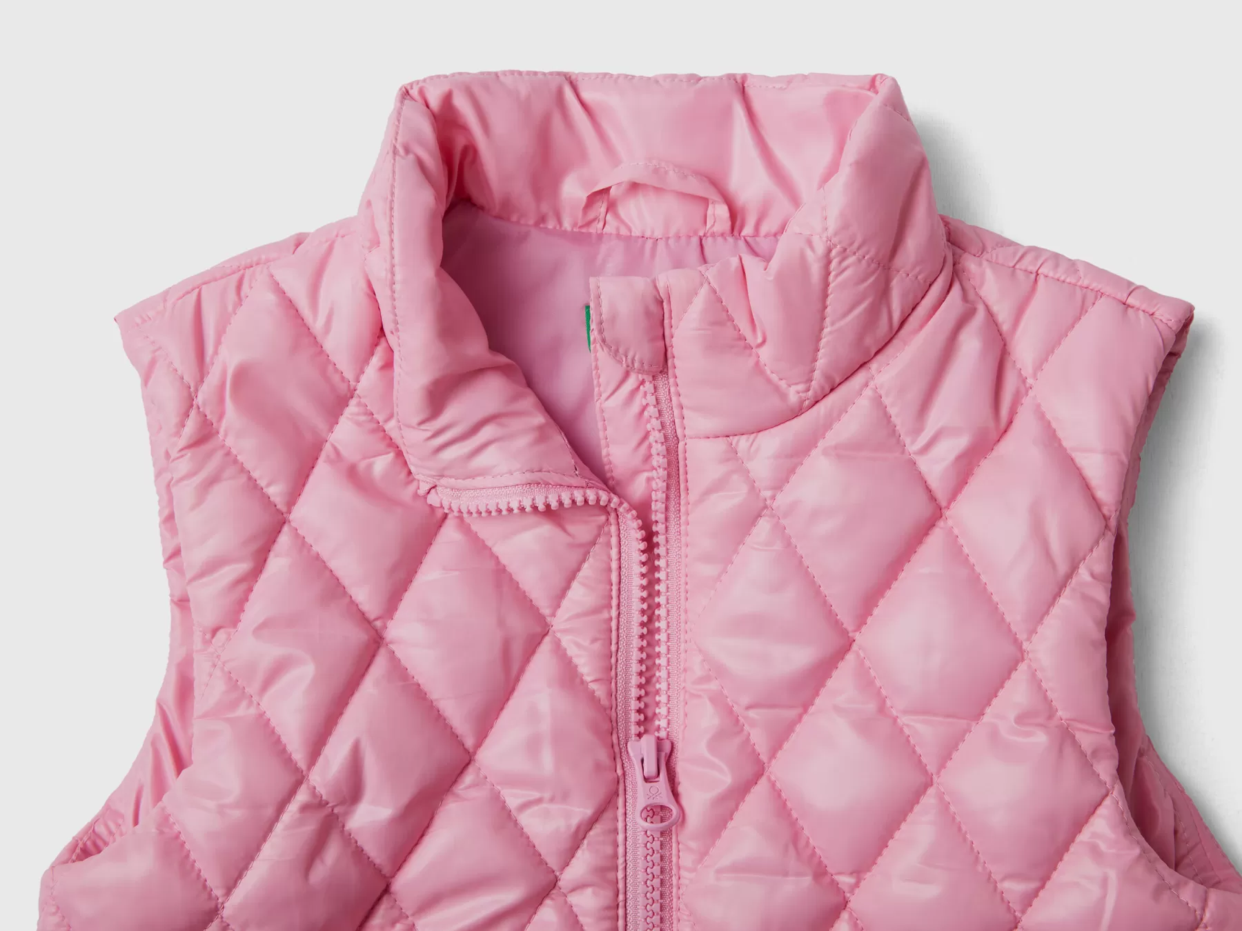 Benetton Gilet Trapuntato "Rain Defender" Rosa Best