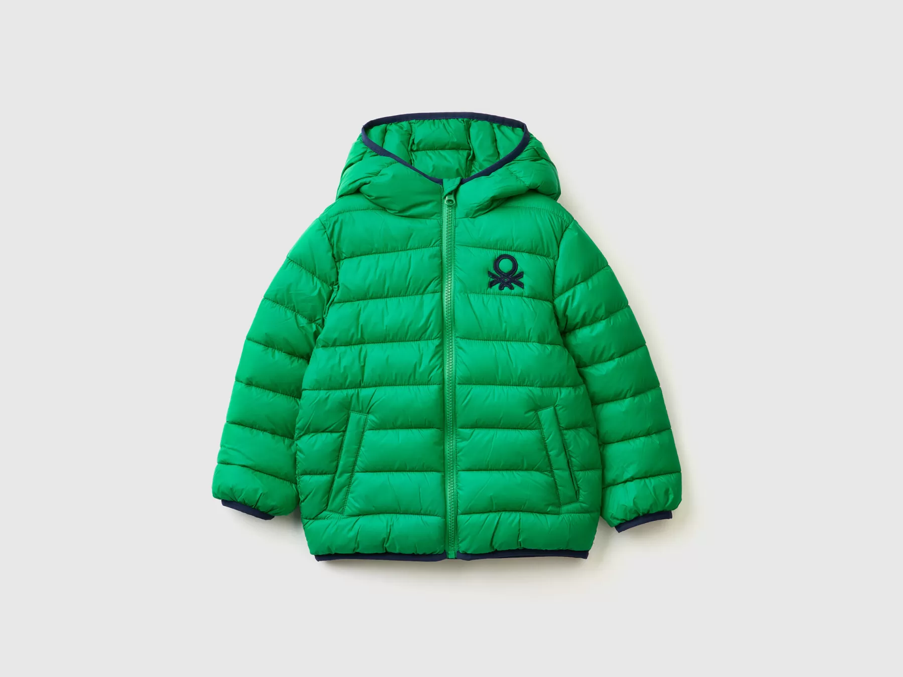 Benetton Giubbino In Nylon "Rain Defender" Verde Online