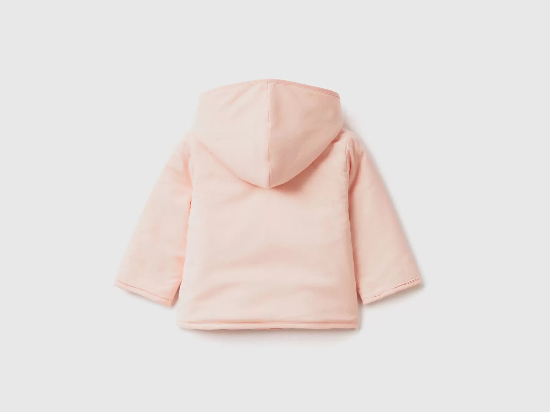 Benetton Giubbino Leggero Con Cappuccio Rosa Tenue Flash Sale