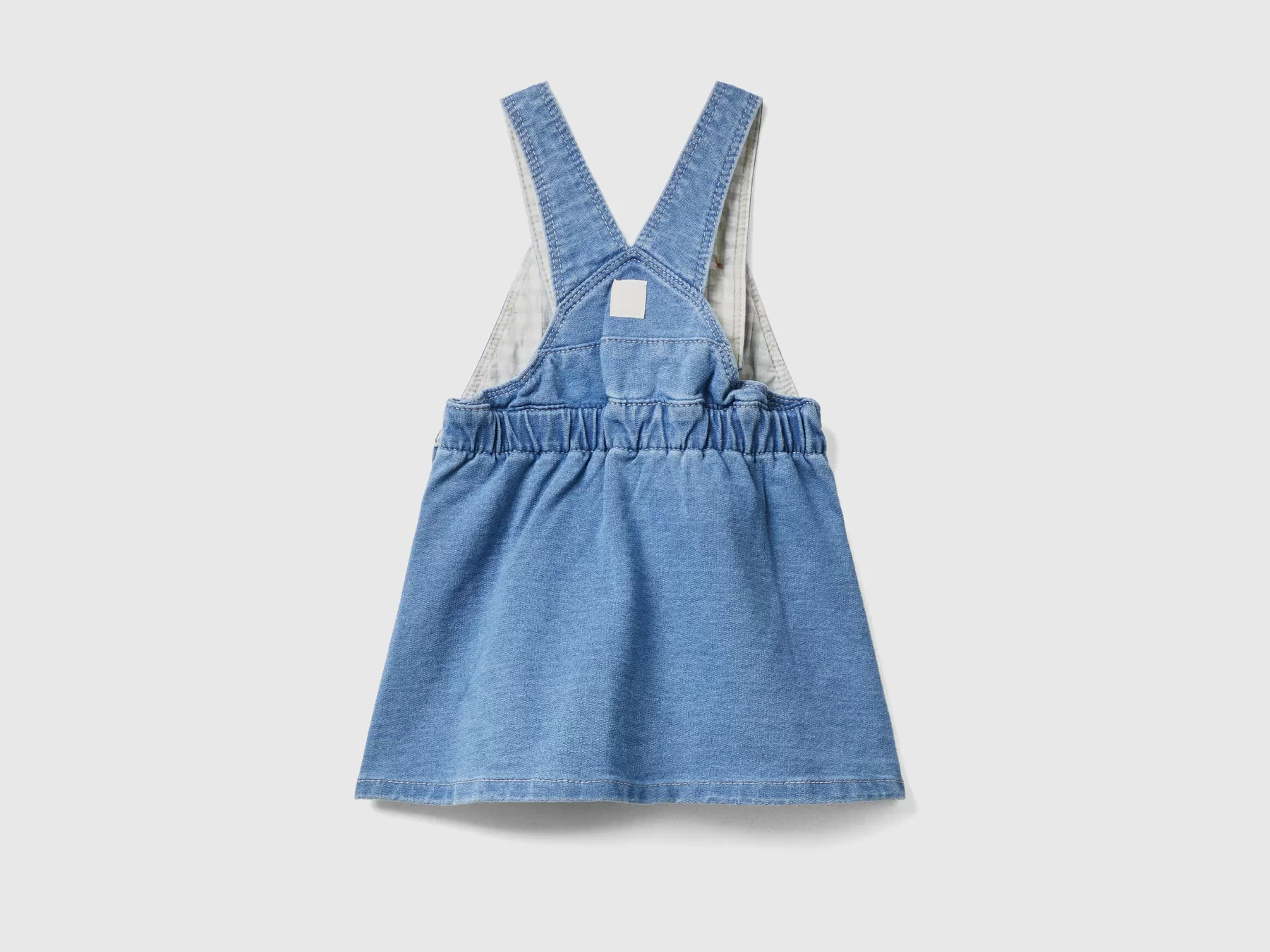 Benetton Gonna Salopette Effetto Denim Blu Online