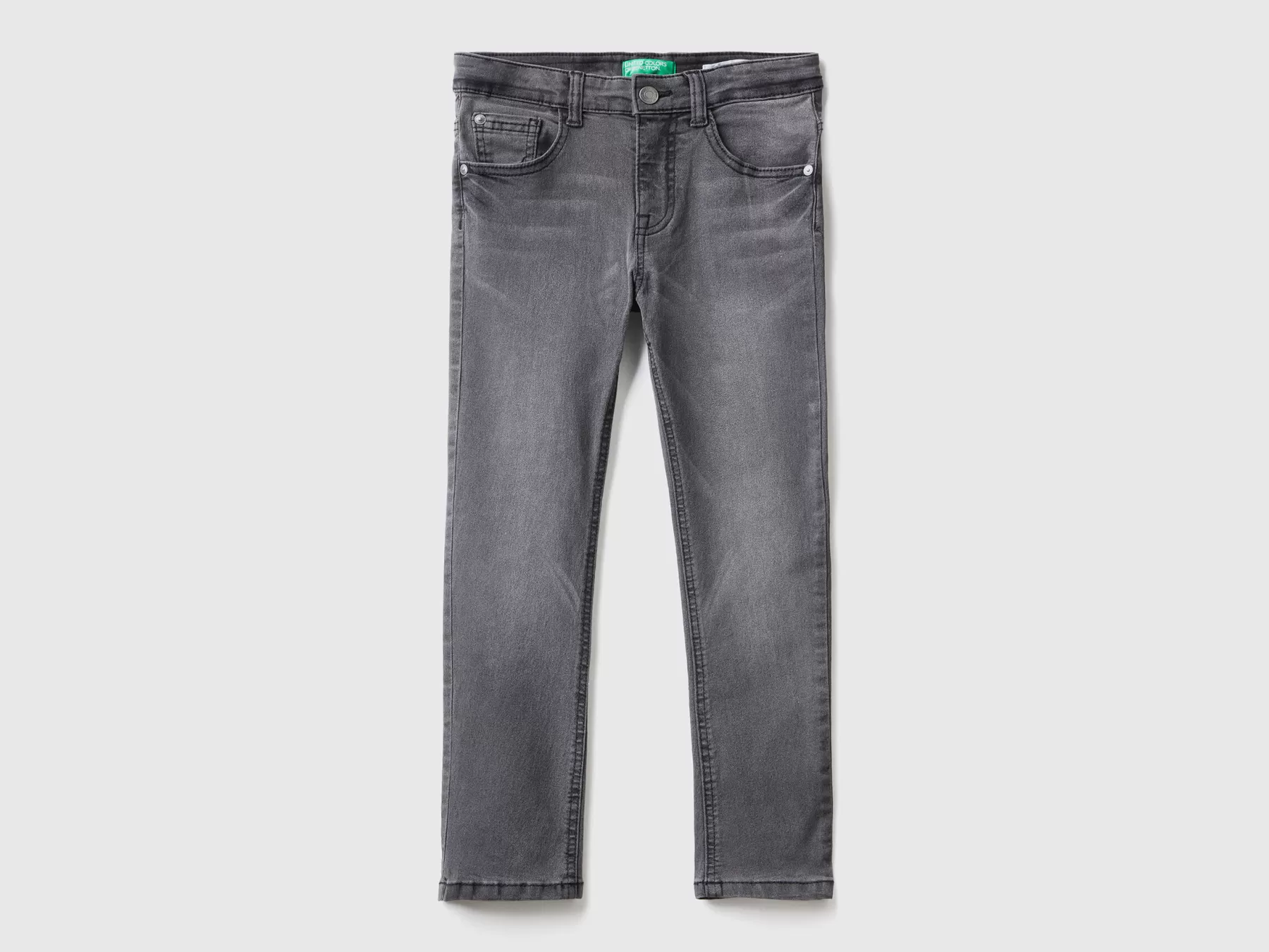 Benetton Jeans Cinque Tasche Skinny Fit Nero Discount