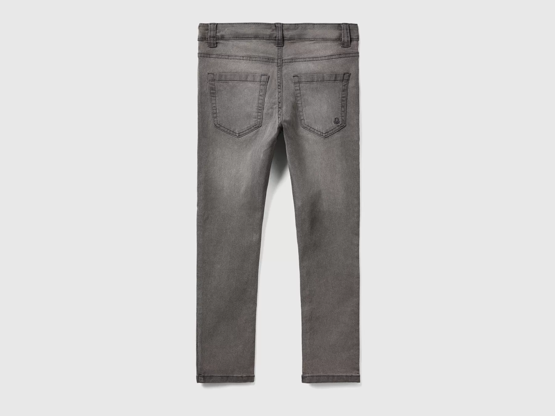 Benetton Jeans Cinque Tasche Skinny Fit Grigio Discount