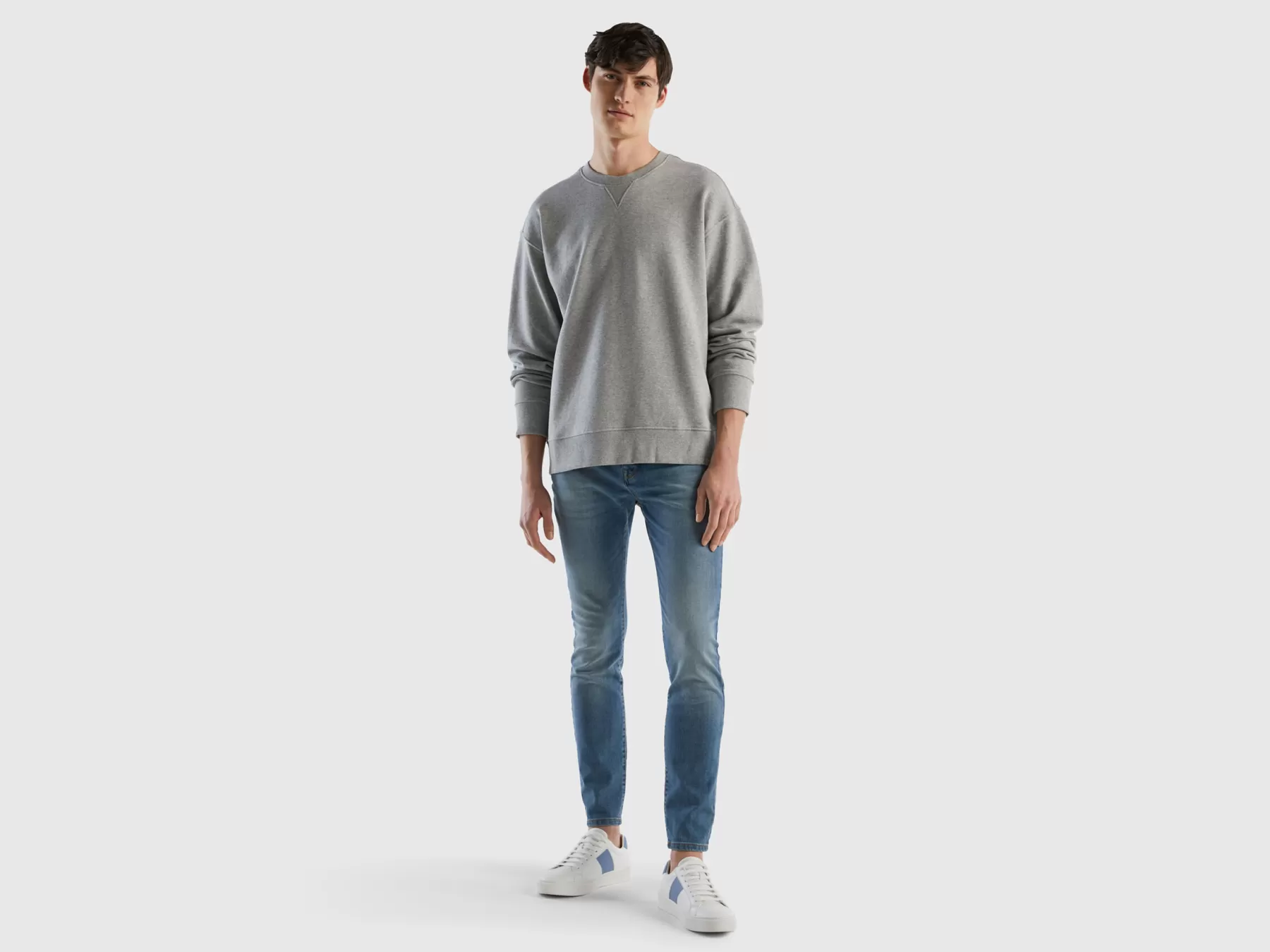 Benetton Jeans Skinny Fit Azzurro Cheap