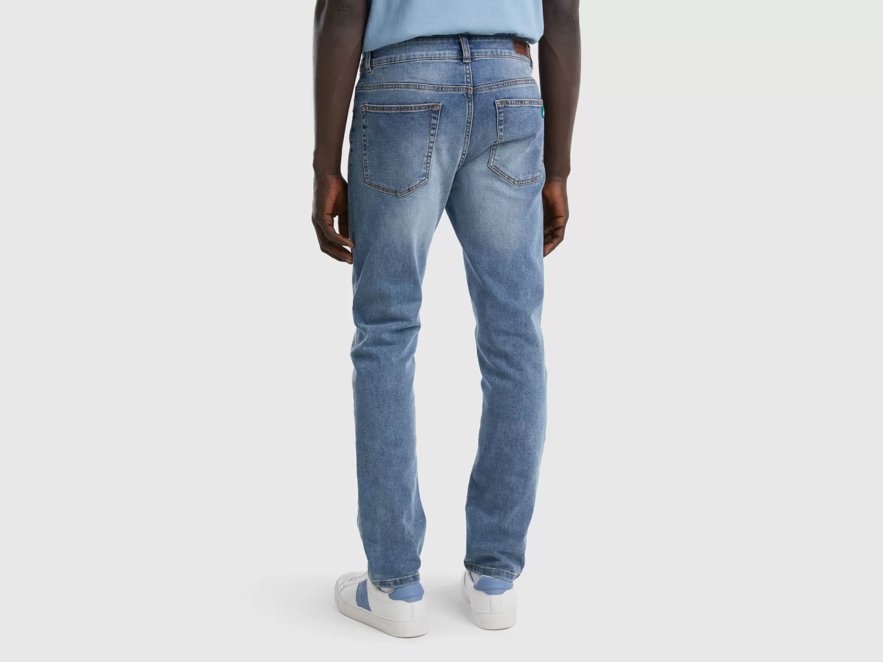 Benetton Jeans Slim Fit Blu Cheap