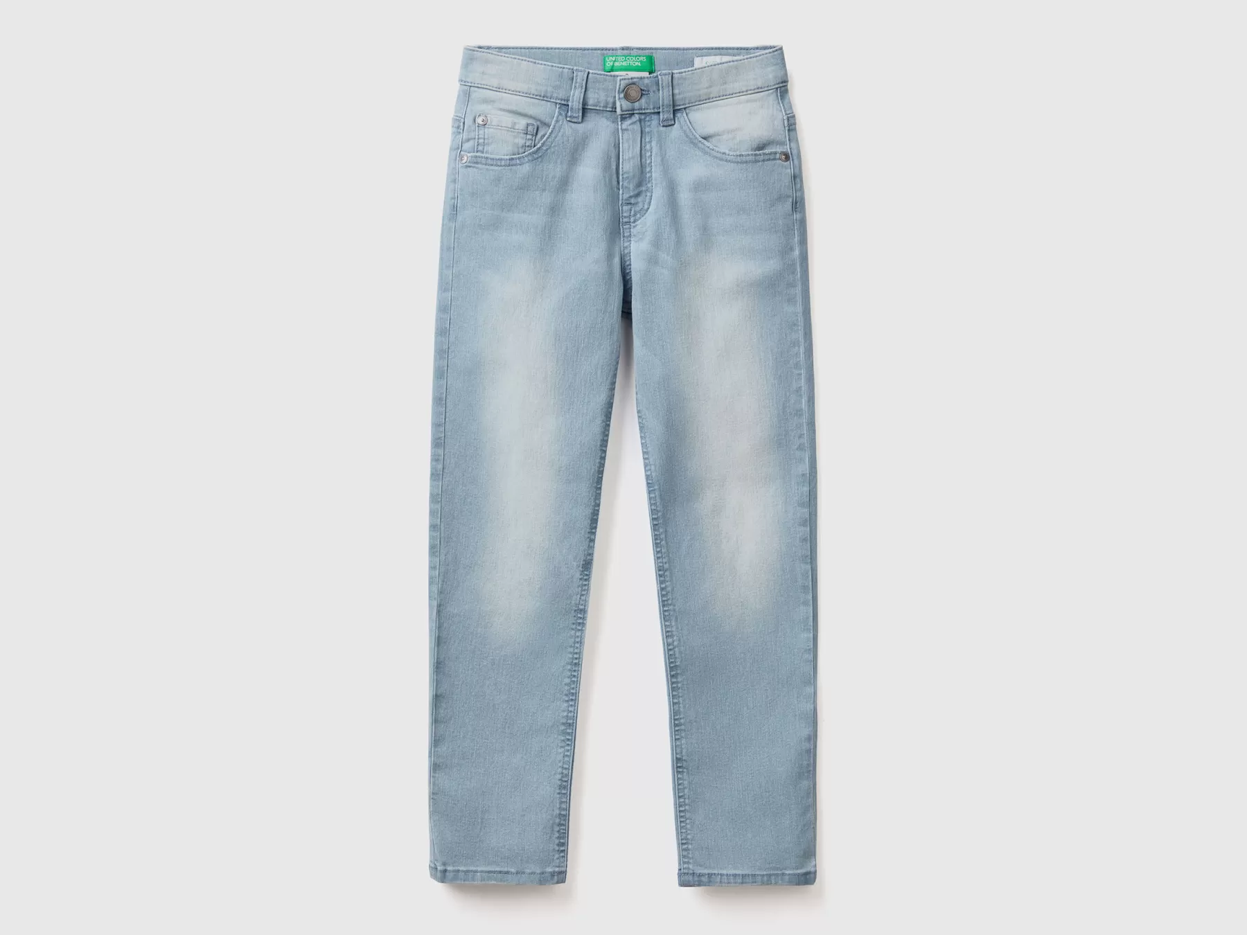 Benetton Jeans Slim Fit "Eco-Recycle" Azzurro Best Sale