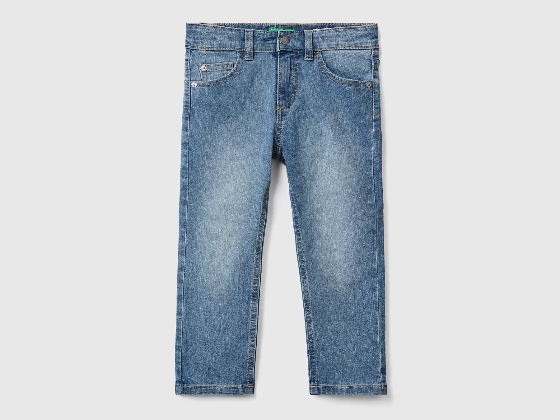 Benetton Jeans Slim Fit "Eco-Recycle" Celeste Flash Sale