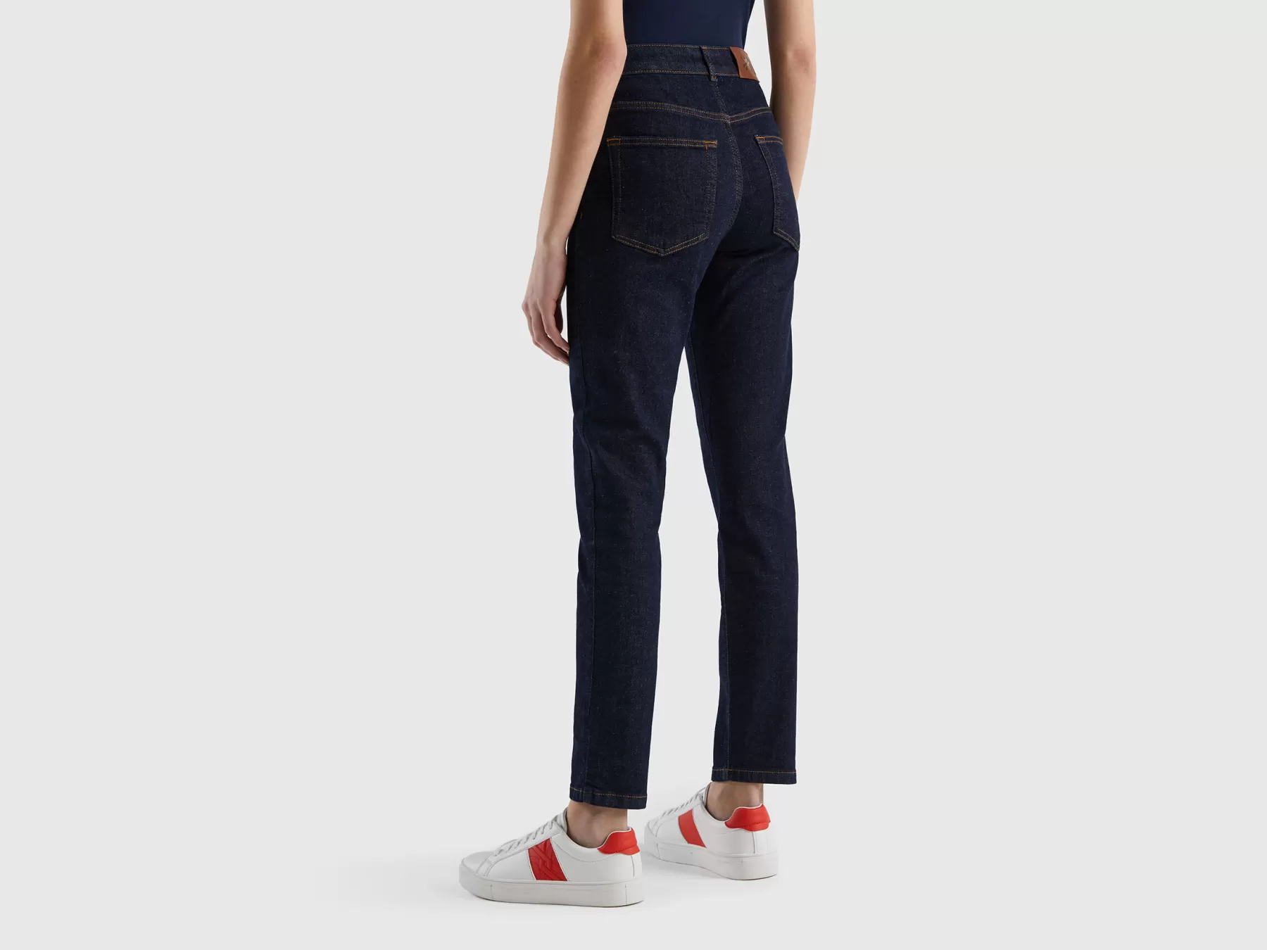 Benetton Jeans Slim Fit In Cotone Stretch Blu Scuro Best